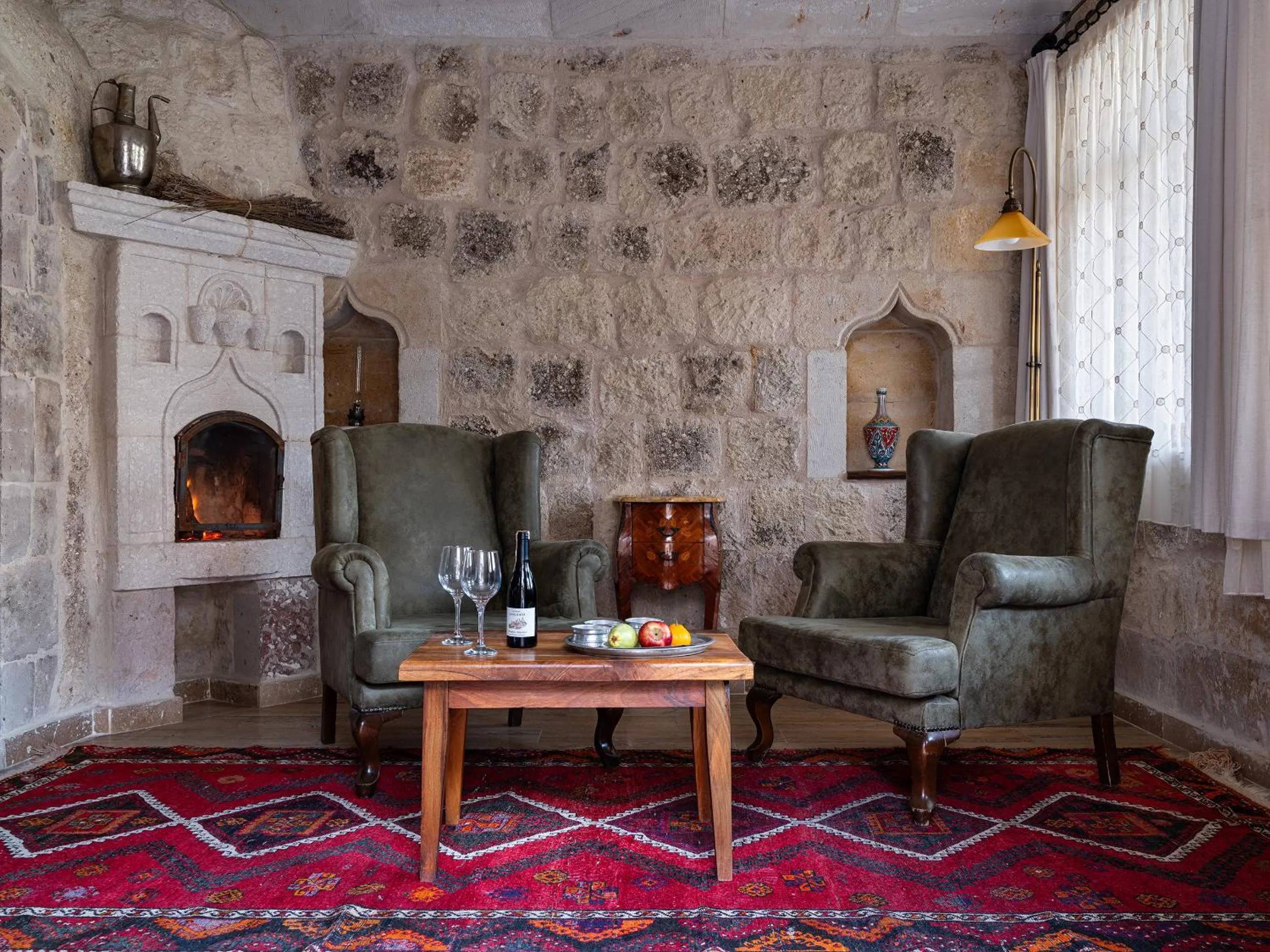Seating area in Aza Cave Cappadocia Adult Hotel