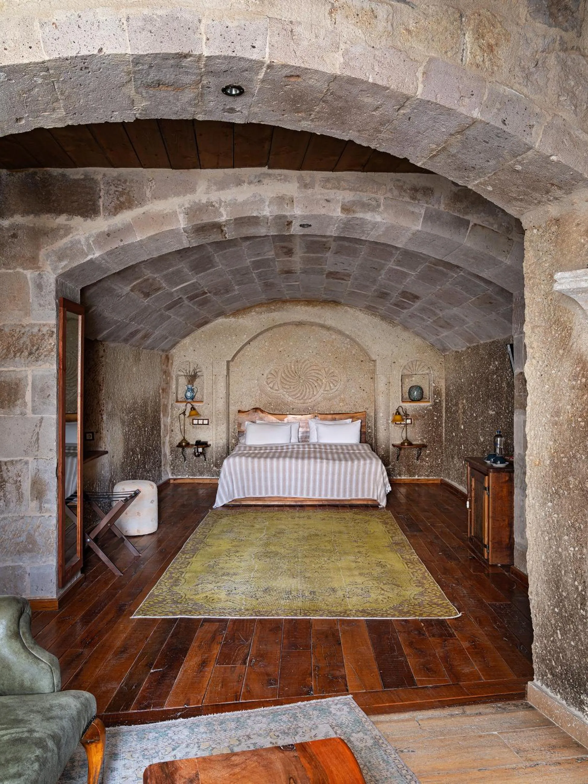 Bed in Aza Cave Cappadocia Adult Hotel