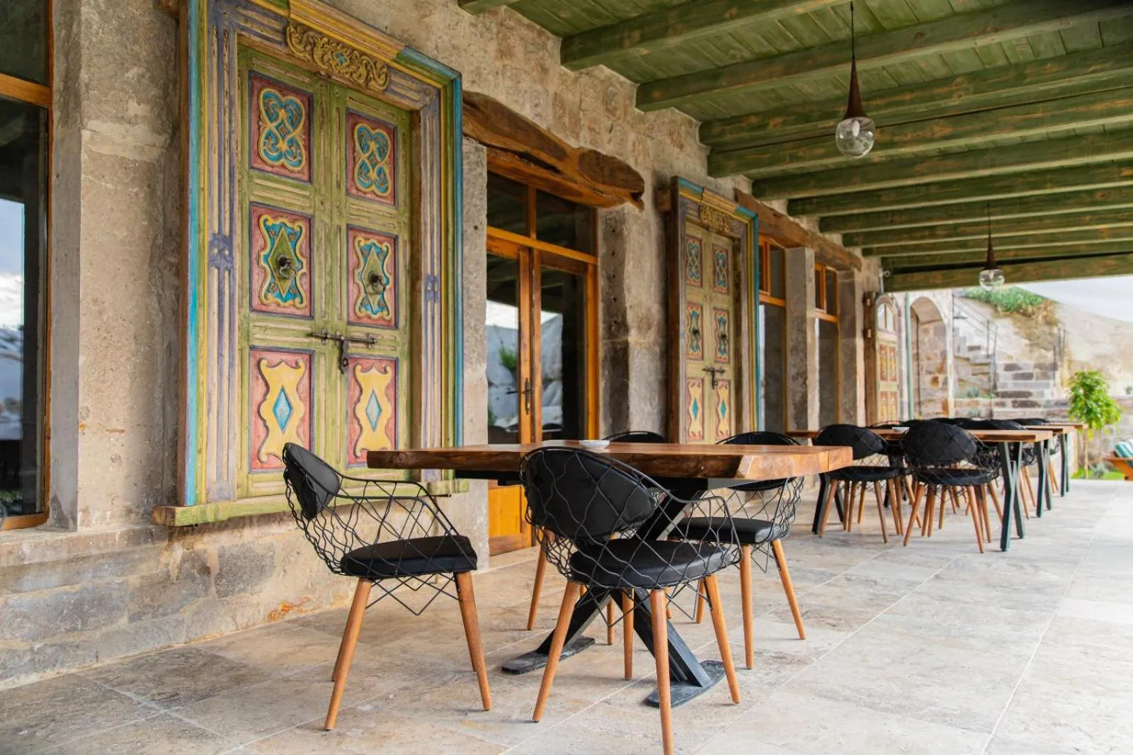 Patio in Aza Cave Cappadocia Adult Hotel
