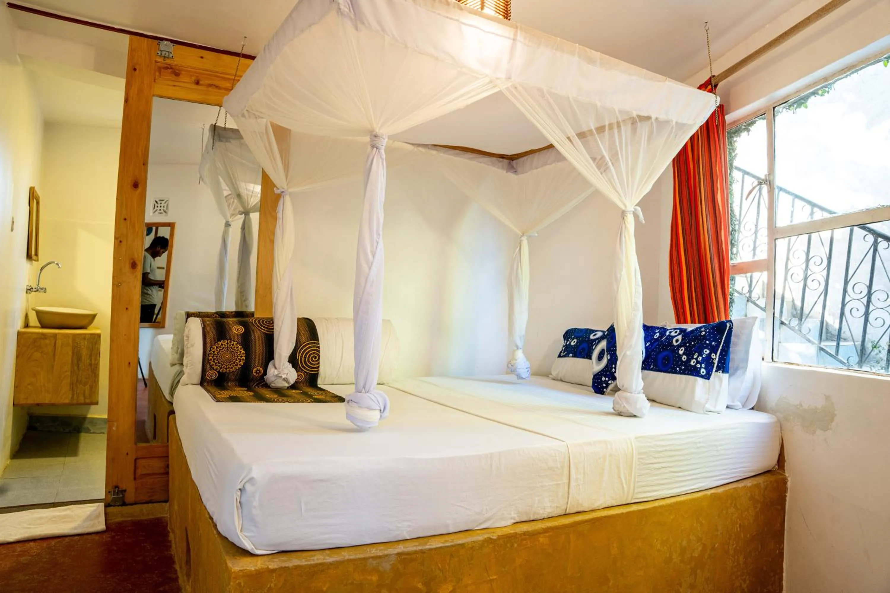 Bed in Dan Stam Hotel