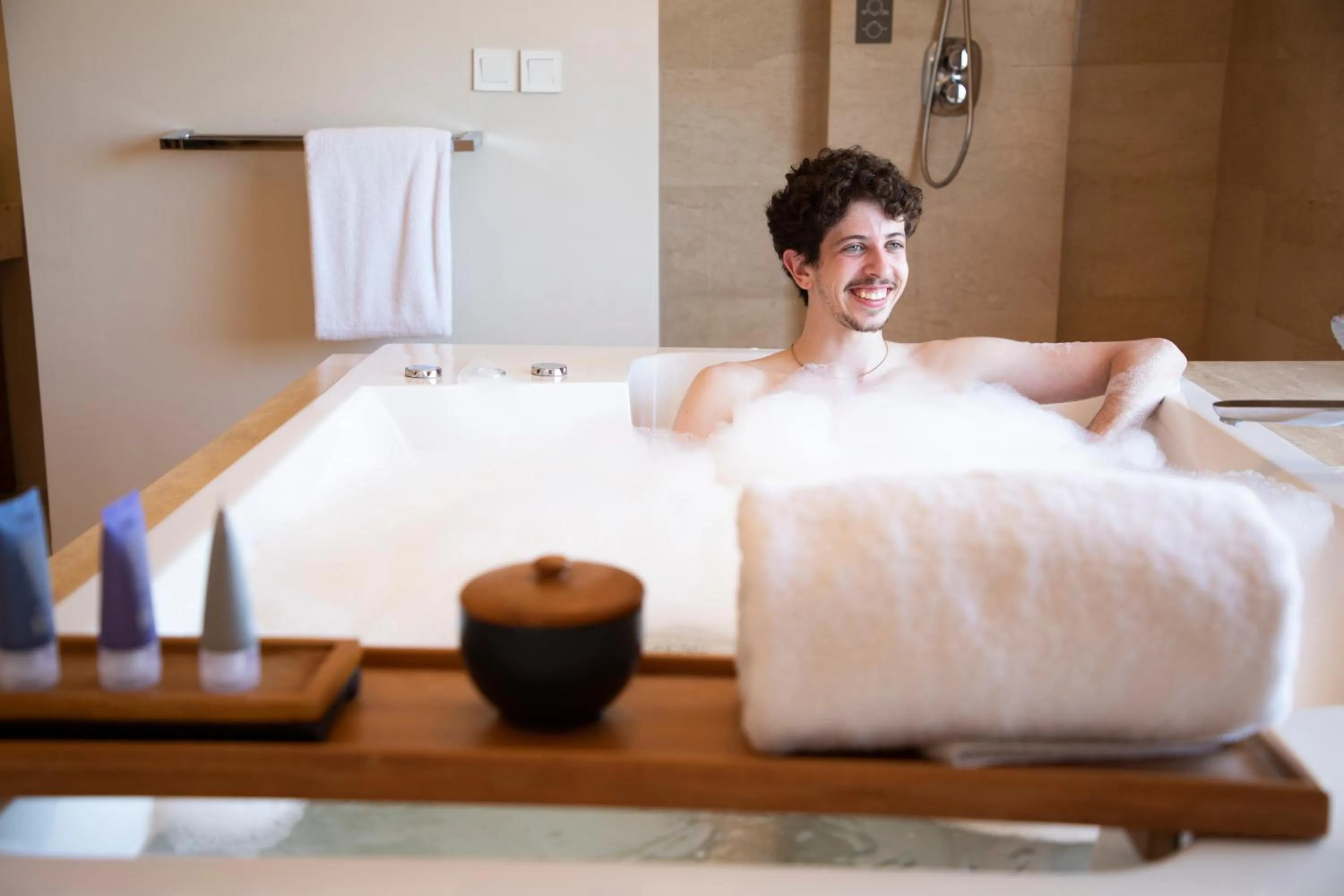 Bathroom, Bed in Royal Suites at The Bandha