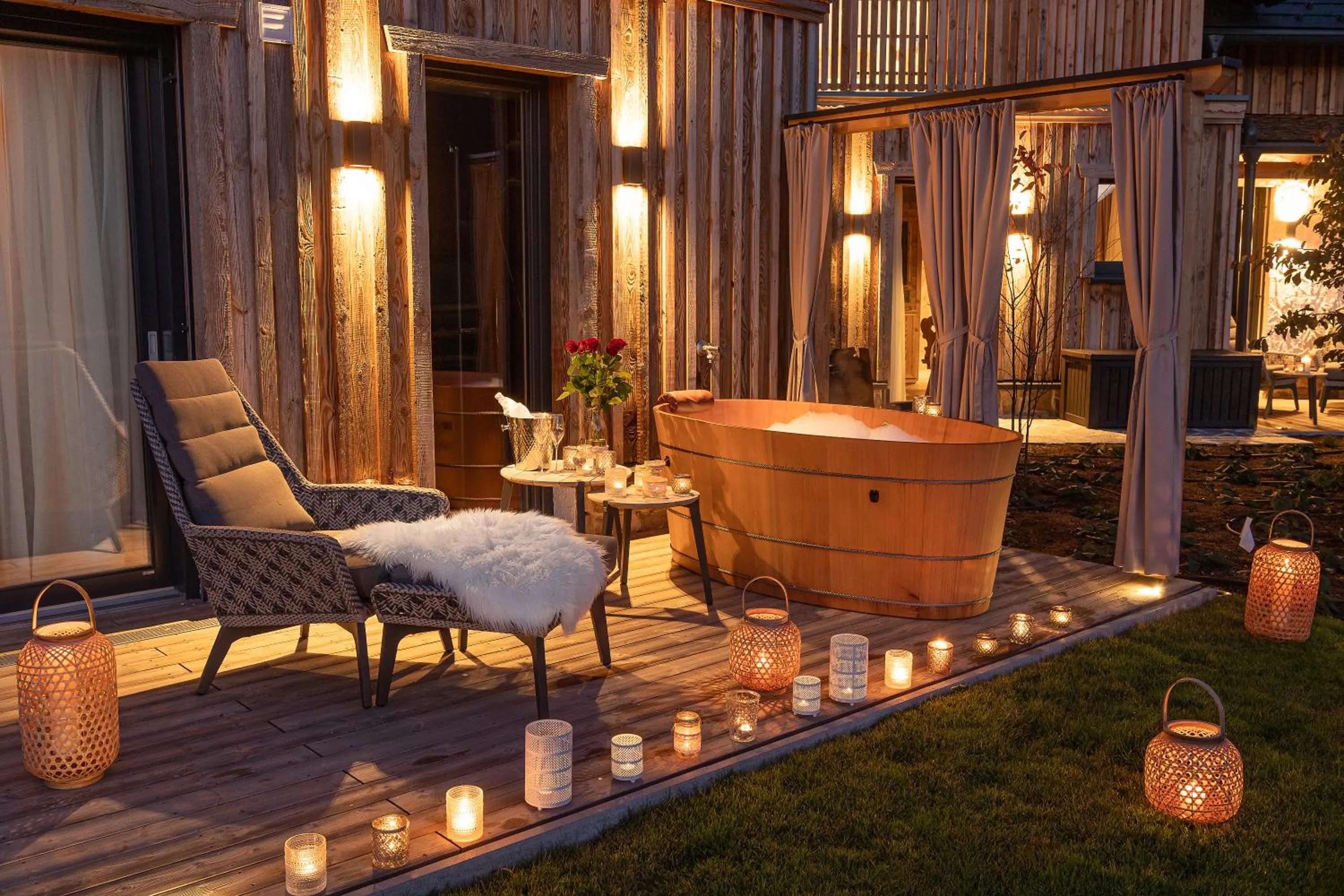 Balcony/Terrace in MONDI Chalets am Grundlsee