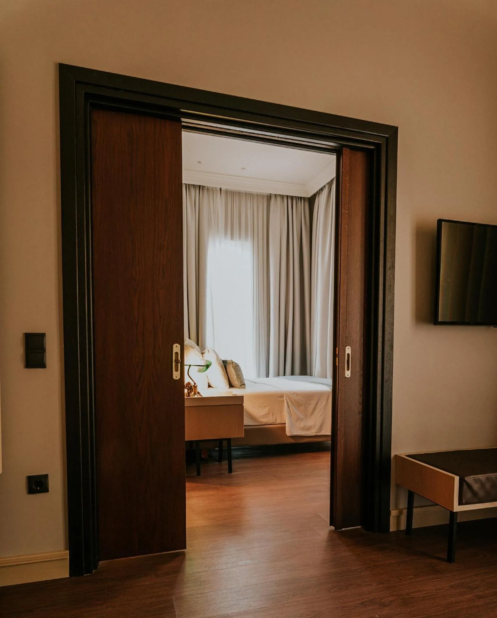 Bedroom, Bed in Pefkaki Boutique Hotel Loutraki