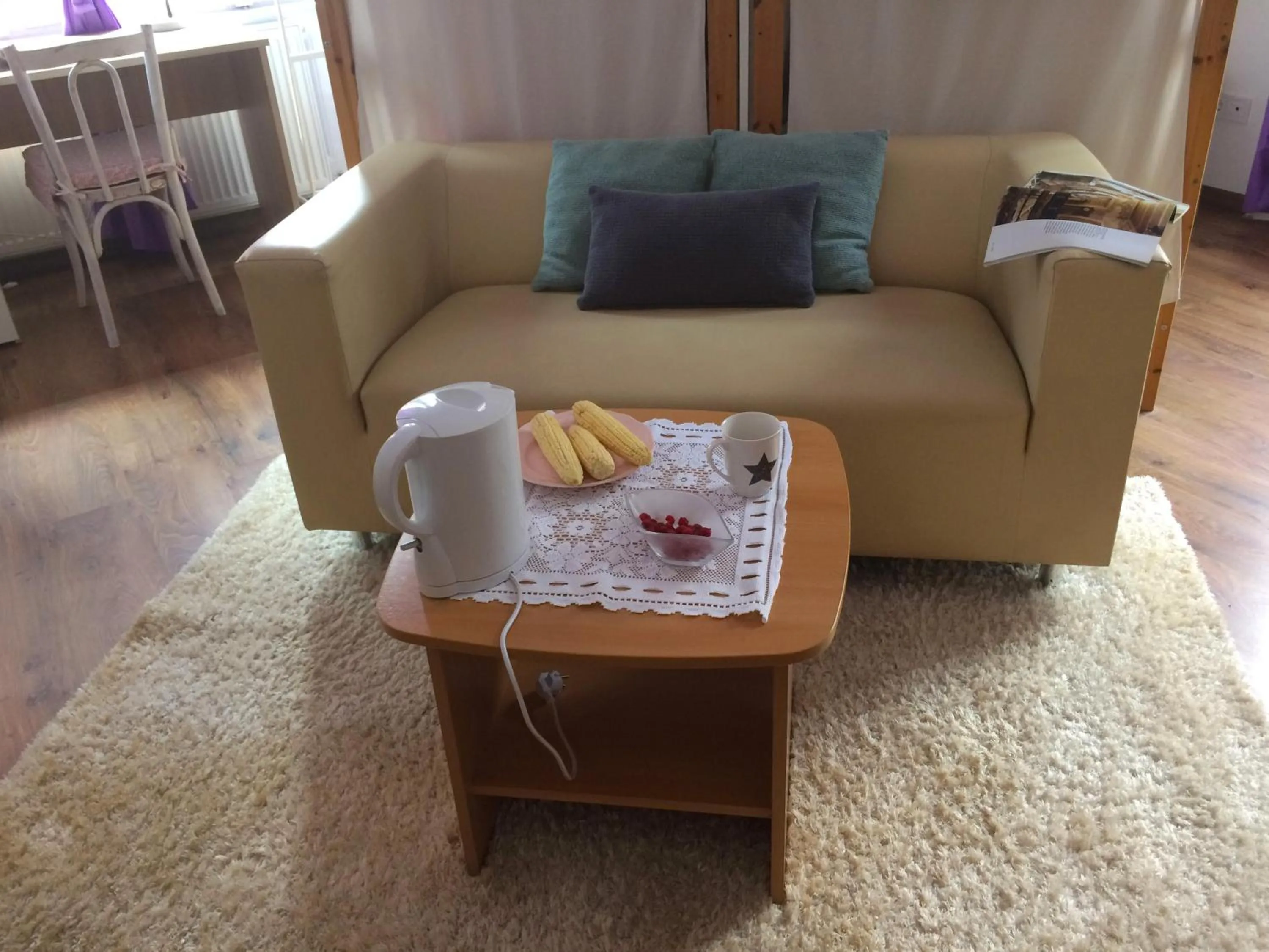 Seating area in Zen Hostel by Central Market