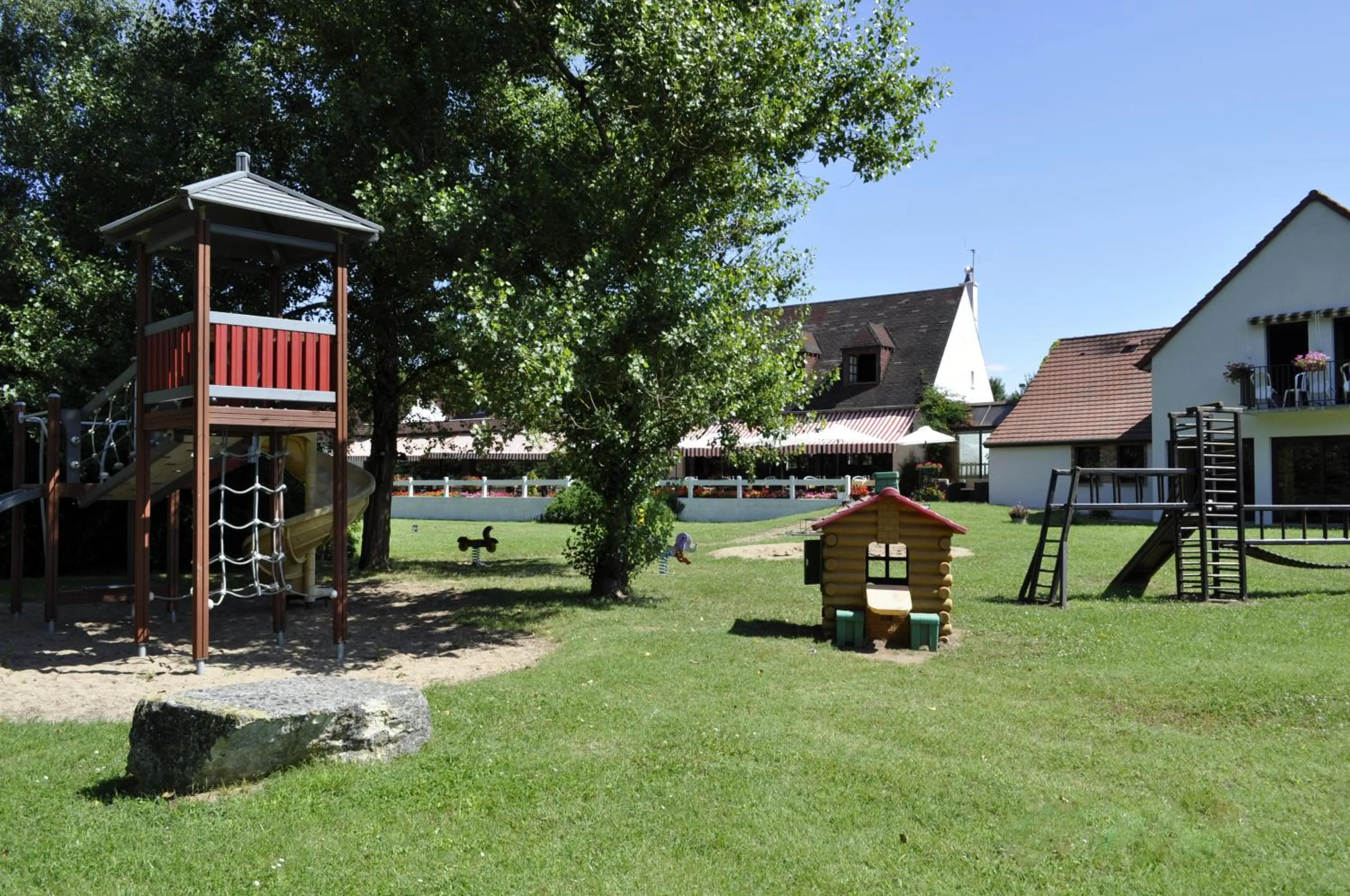 Children play ground in Logis Le Relais De Pouilly