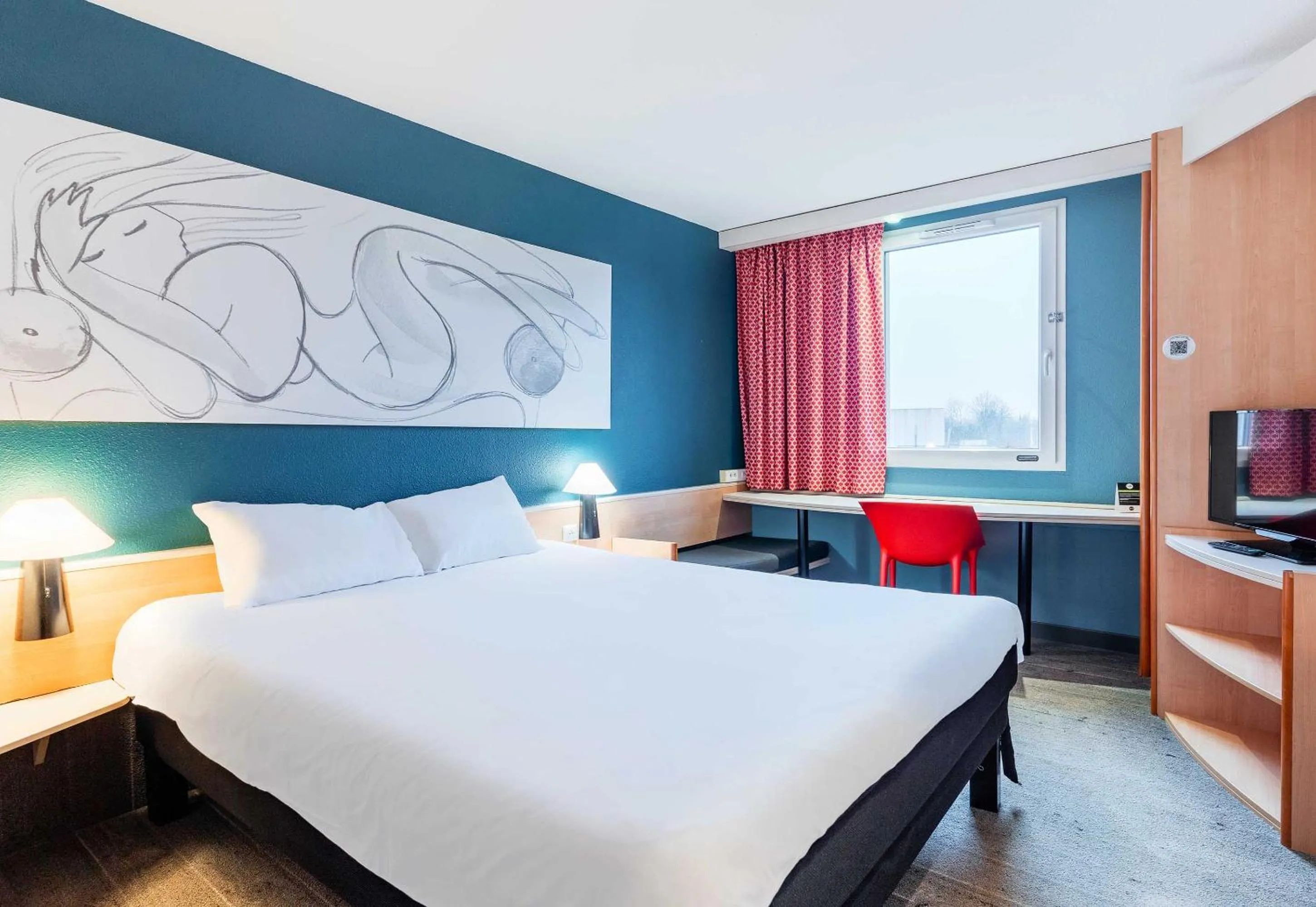 Bedroom, Bed in B&B HOTEL Thionville Yutz Route du Luxembourg