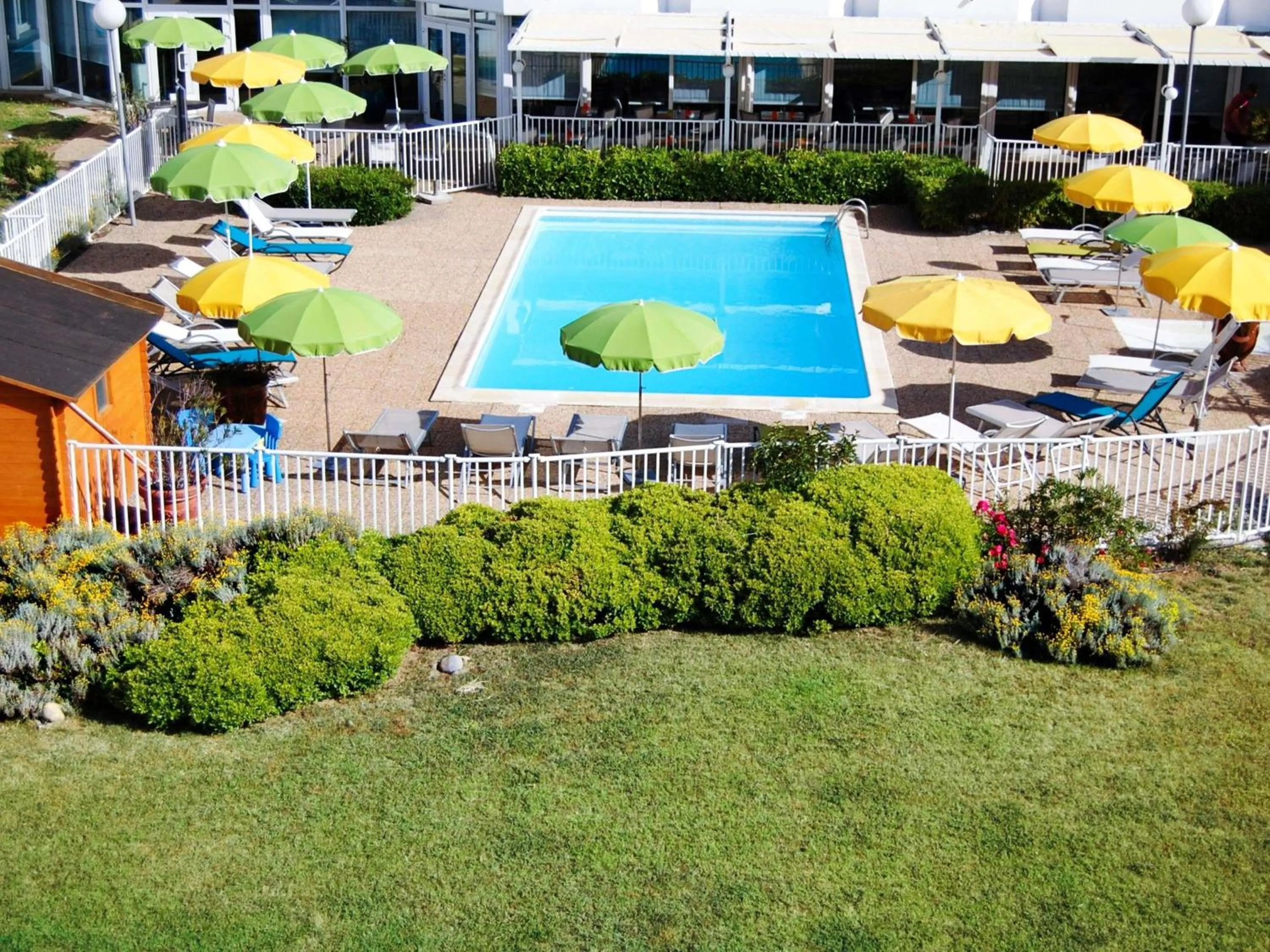 Pool view in ibis Styles Marseille Aéroport