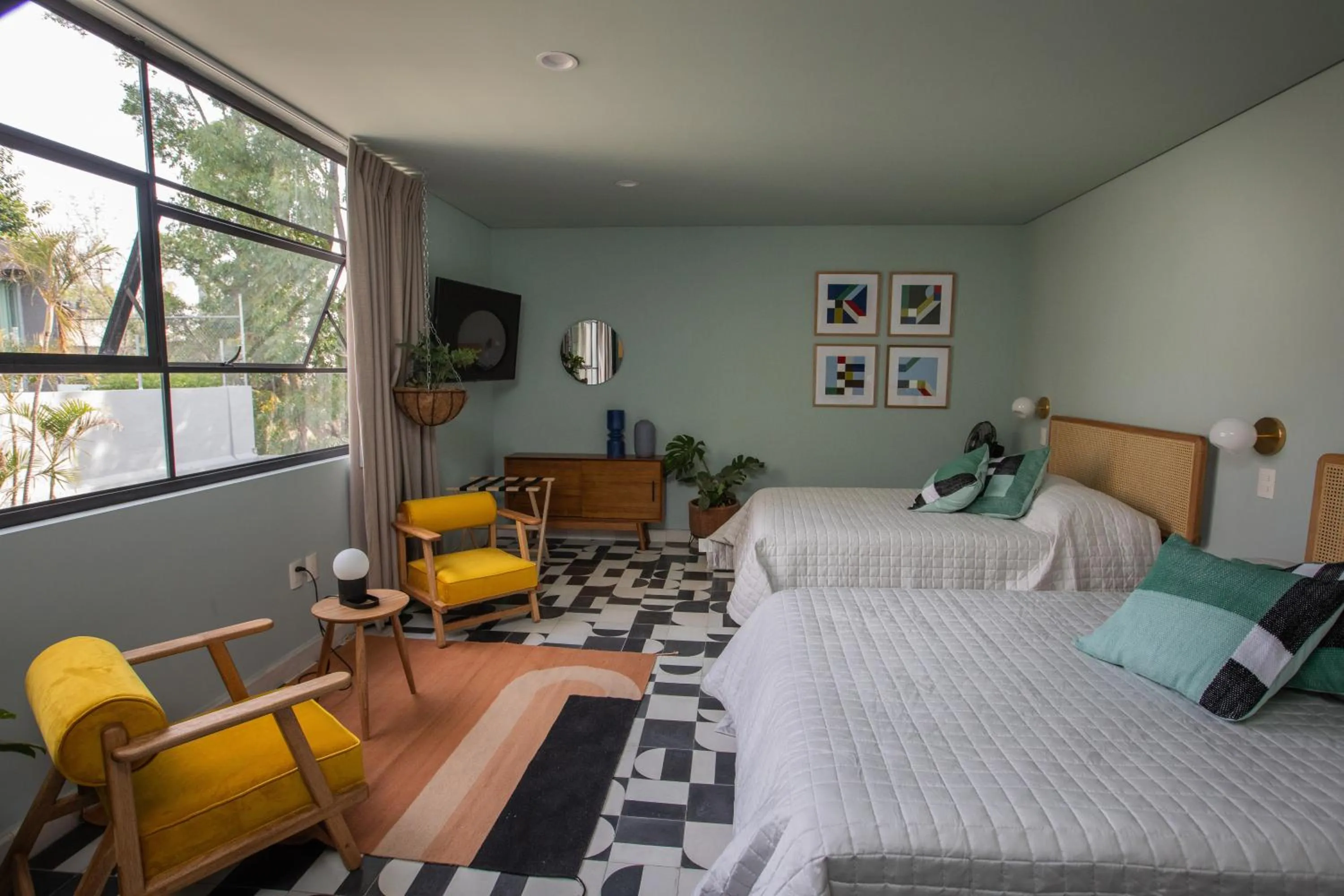 Bed in Casa Ixaya by Barrio México