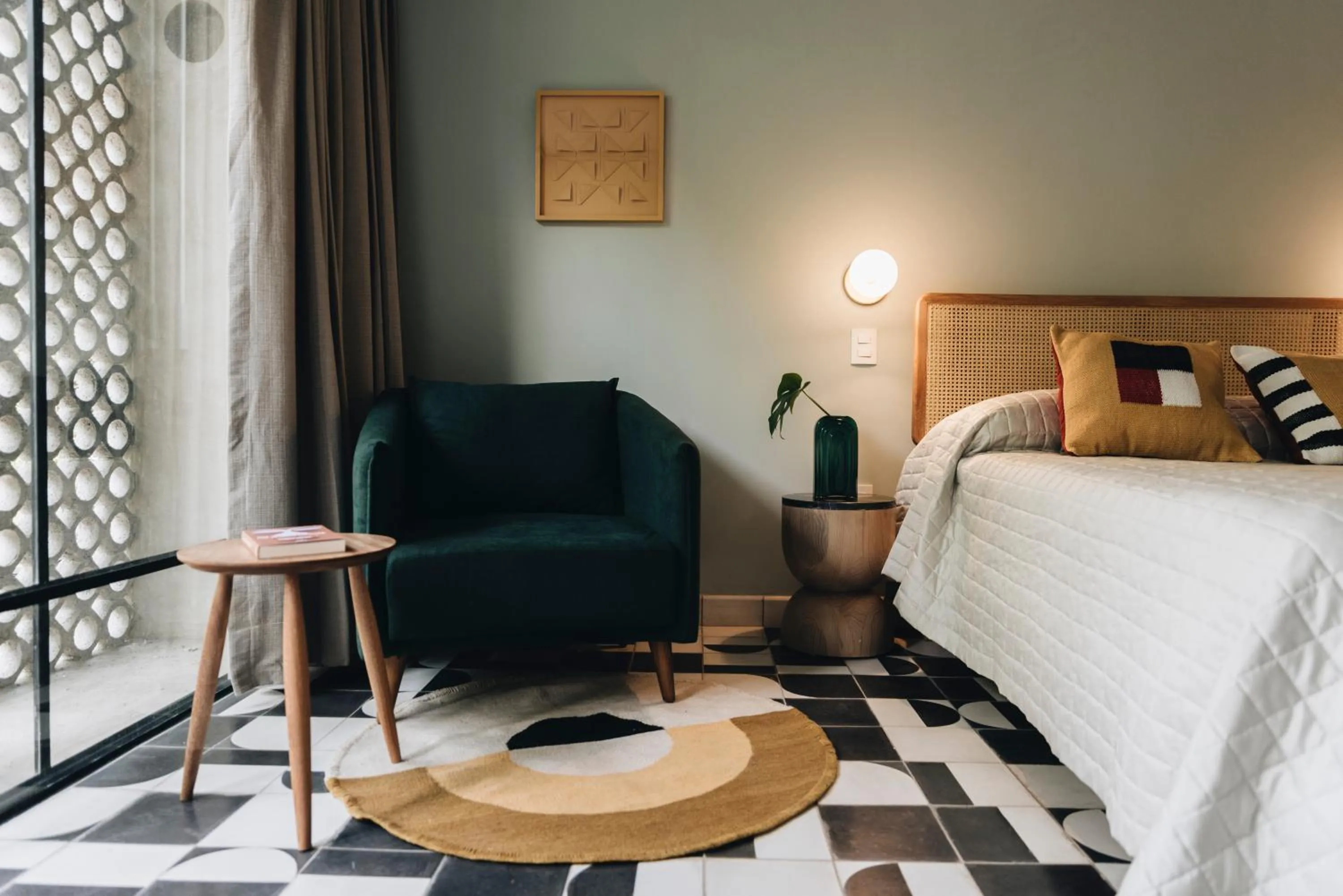 Bed in Casa Ixaya by Barrio México