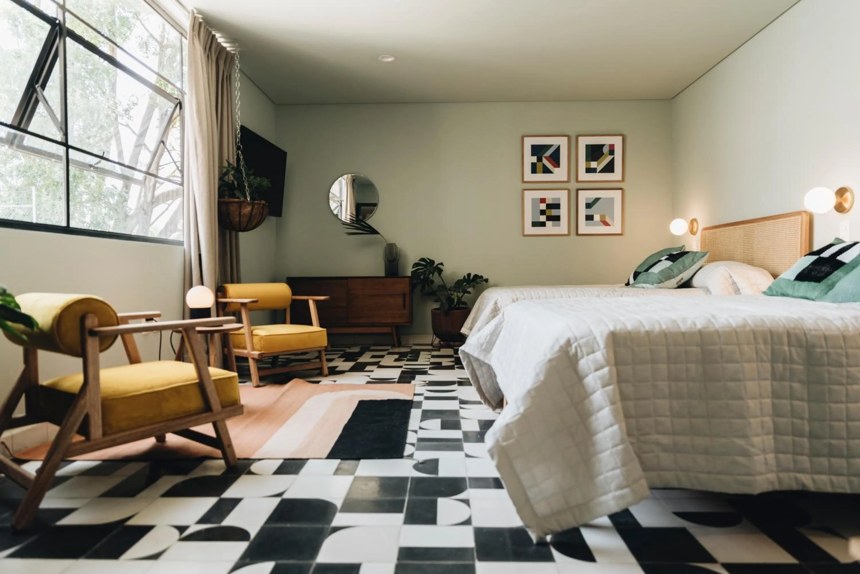 Bed in Casa Ixaya by Barrio México