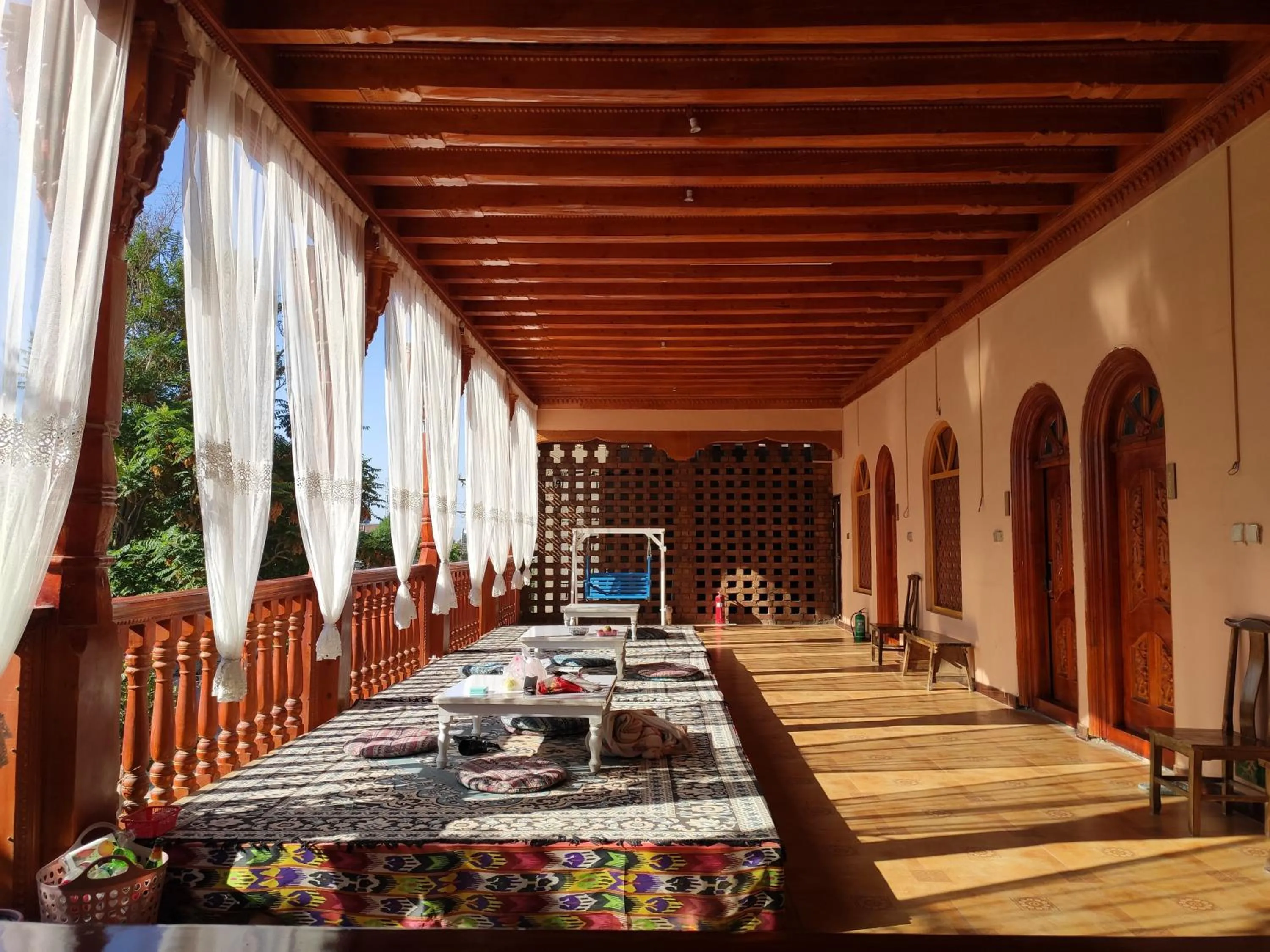 Seating area in New Dap Hostel (in Grape Town)