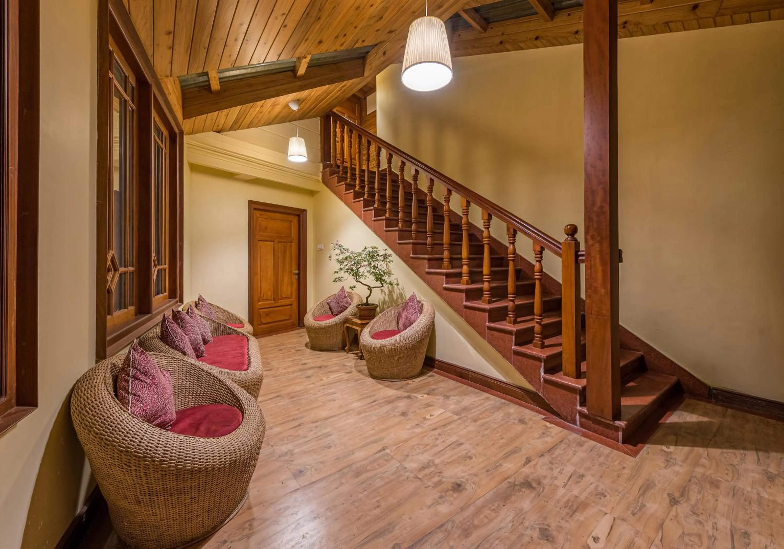 Seating area in Udaan Dekeling Resort, Darjeeling