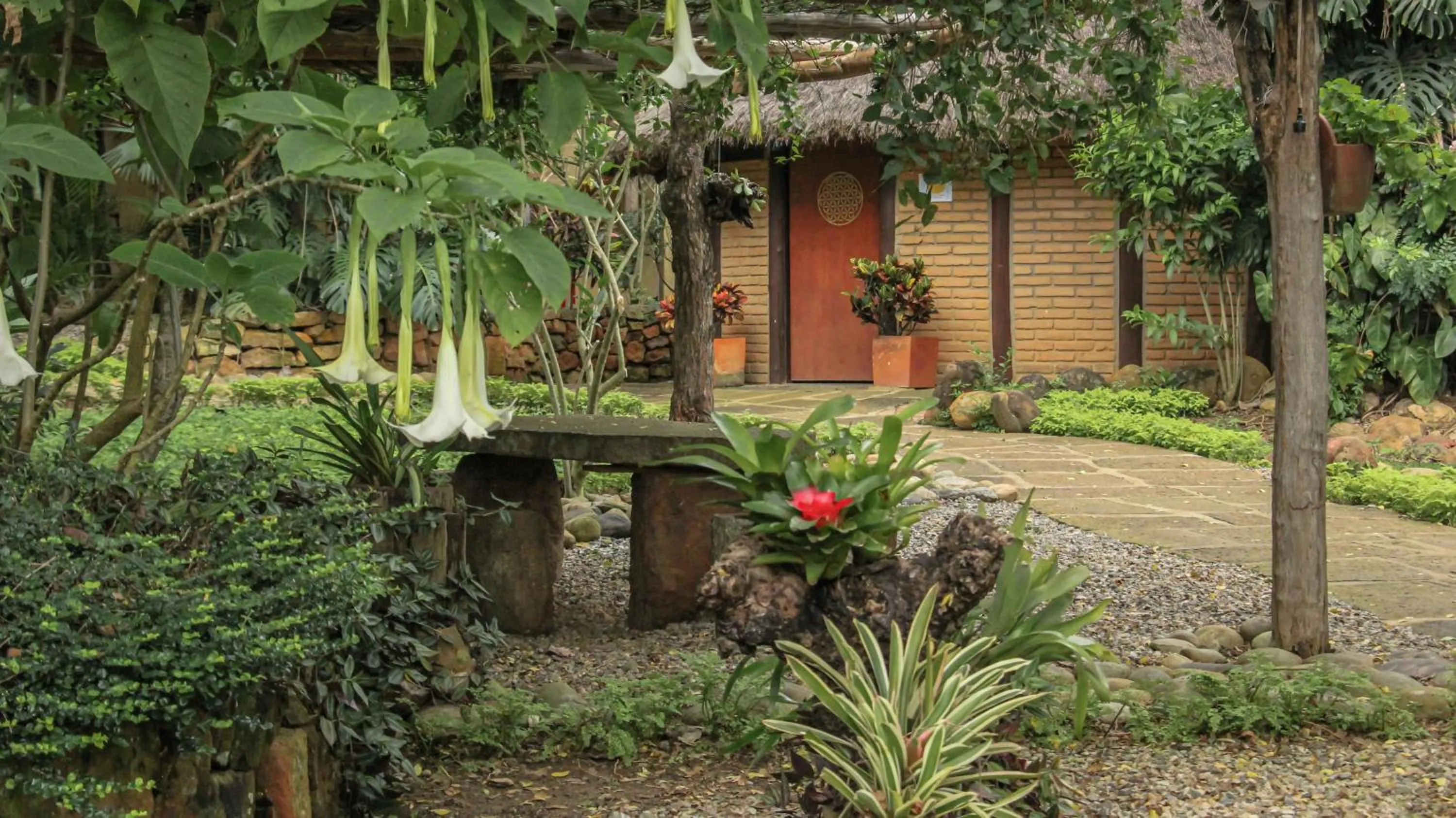 Garden view in Hotel Terra Barichara