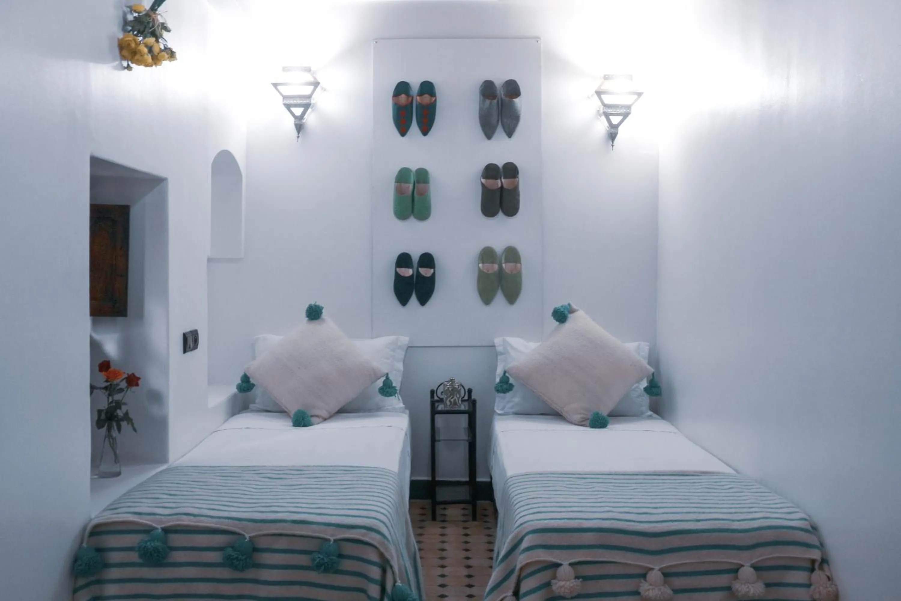 Bed in Riad Dada Mouss & Suites