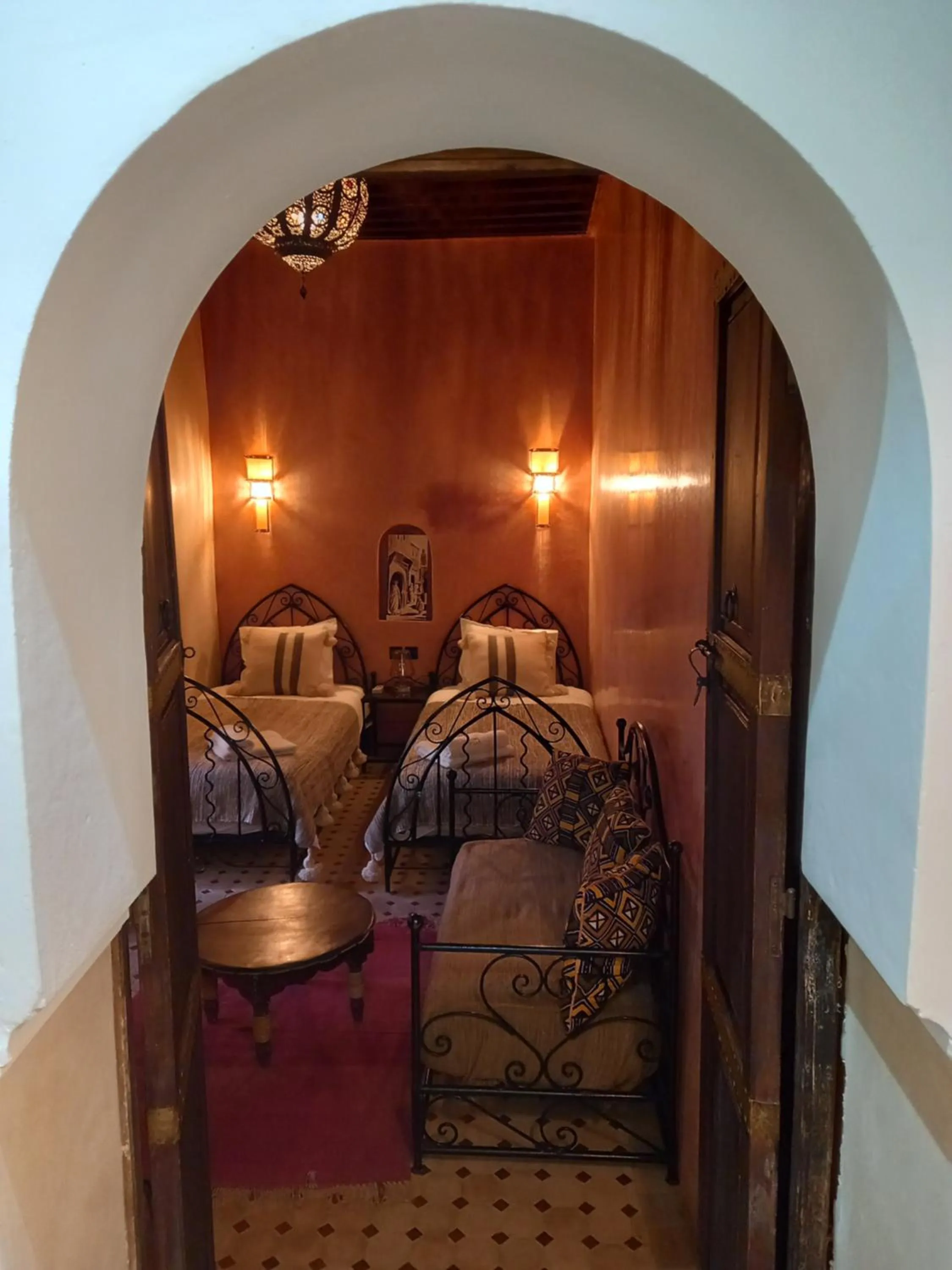 Bed in Riad Dada Mouss & Suites