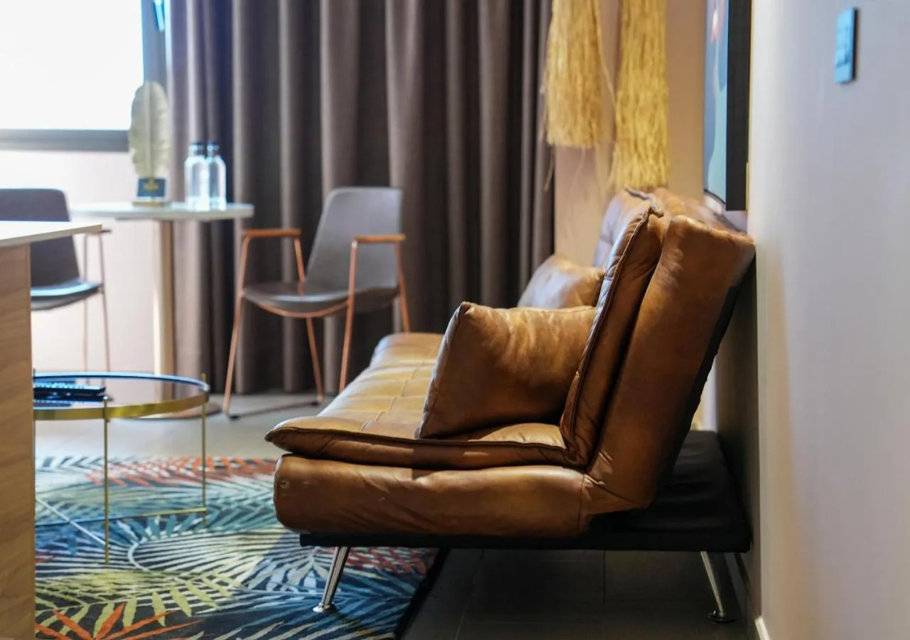 Seating area in Poem Suites, Las Canteras