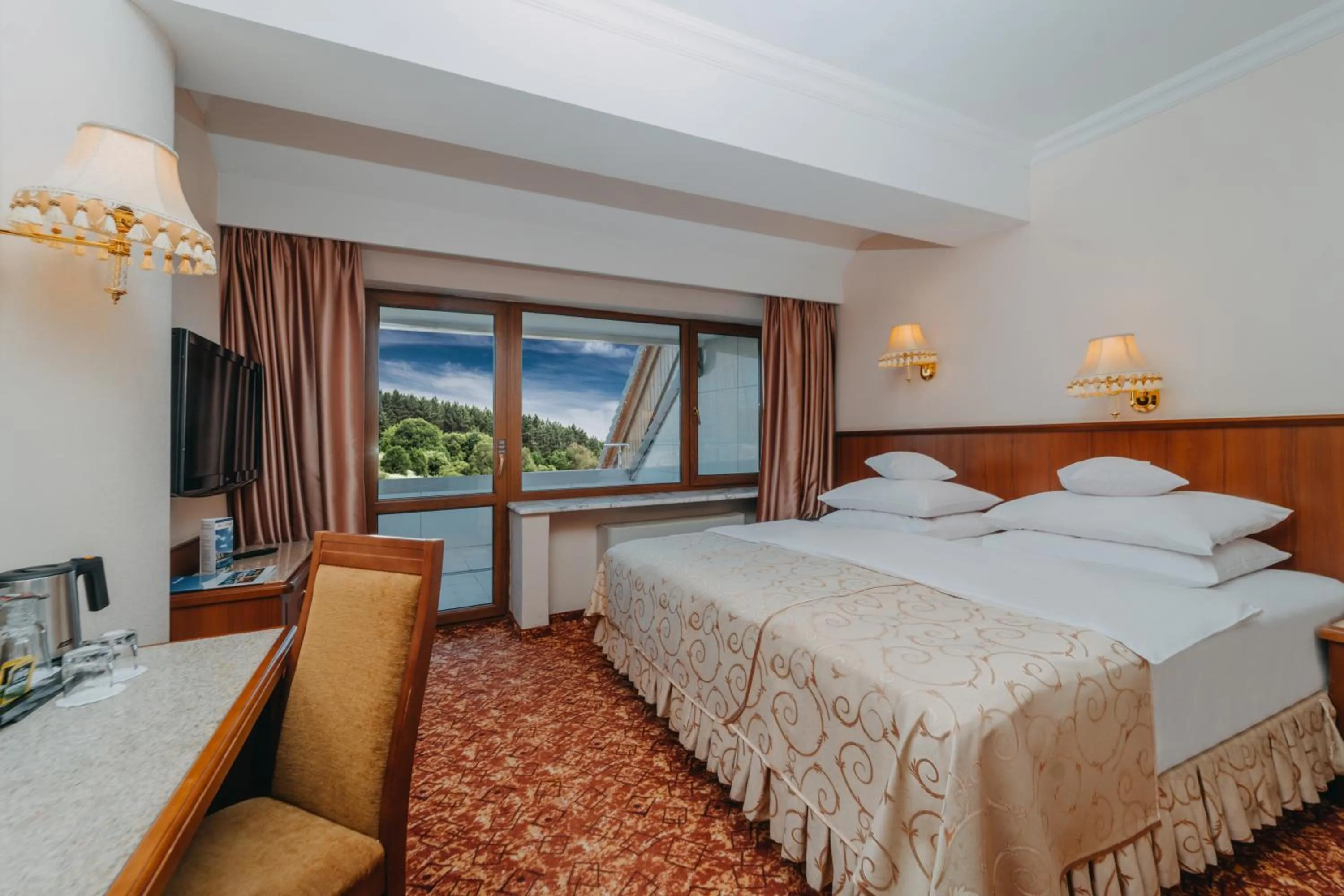 Bed in Hotel Gołębiewski Karpacz