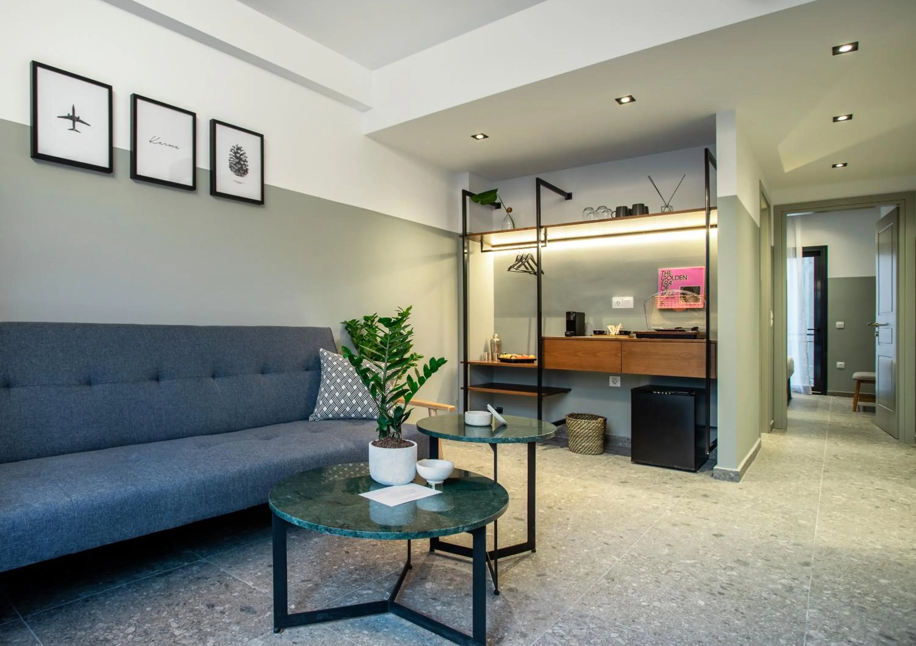 Seating area in PAME Paradiso