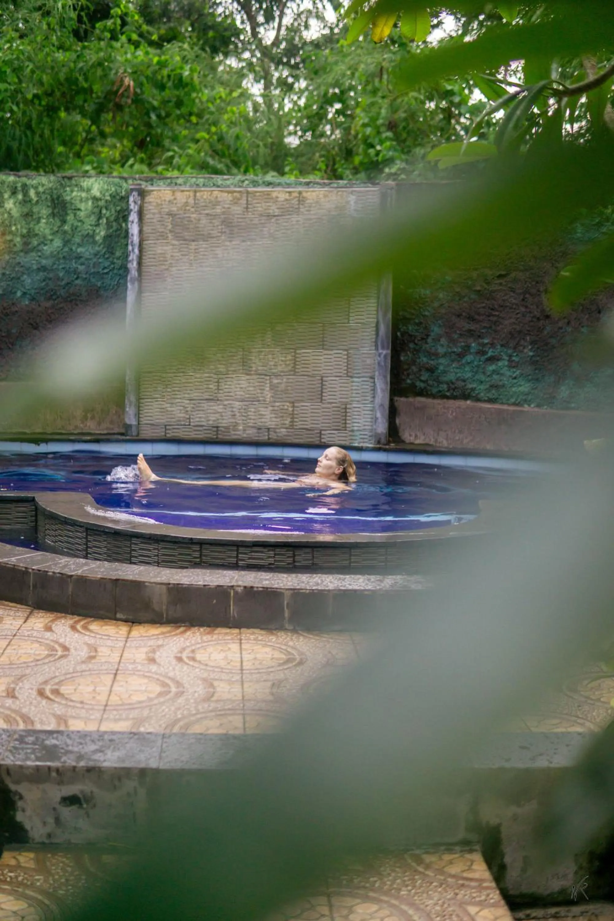Pool view in The Lucky Cottage