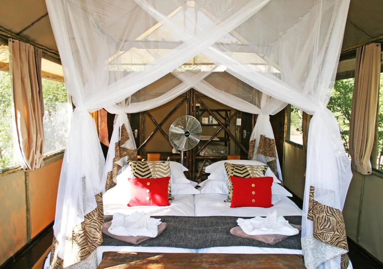 Bed in Khowarib Lodge