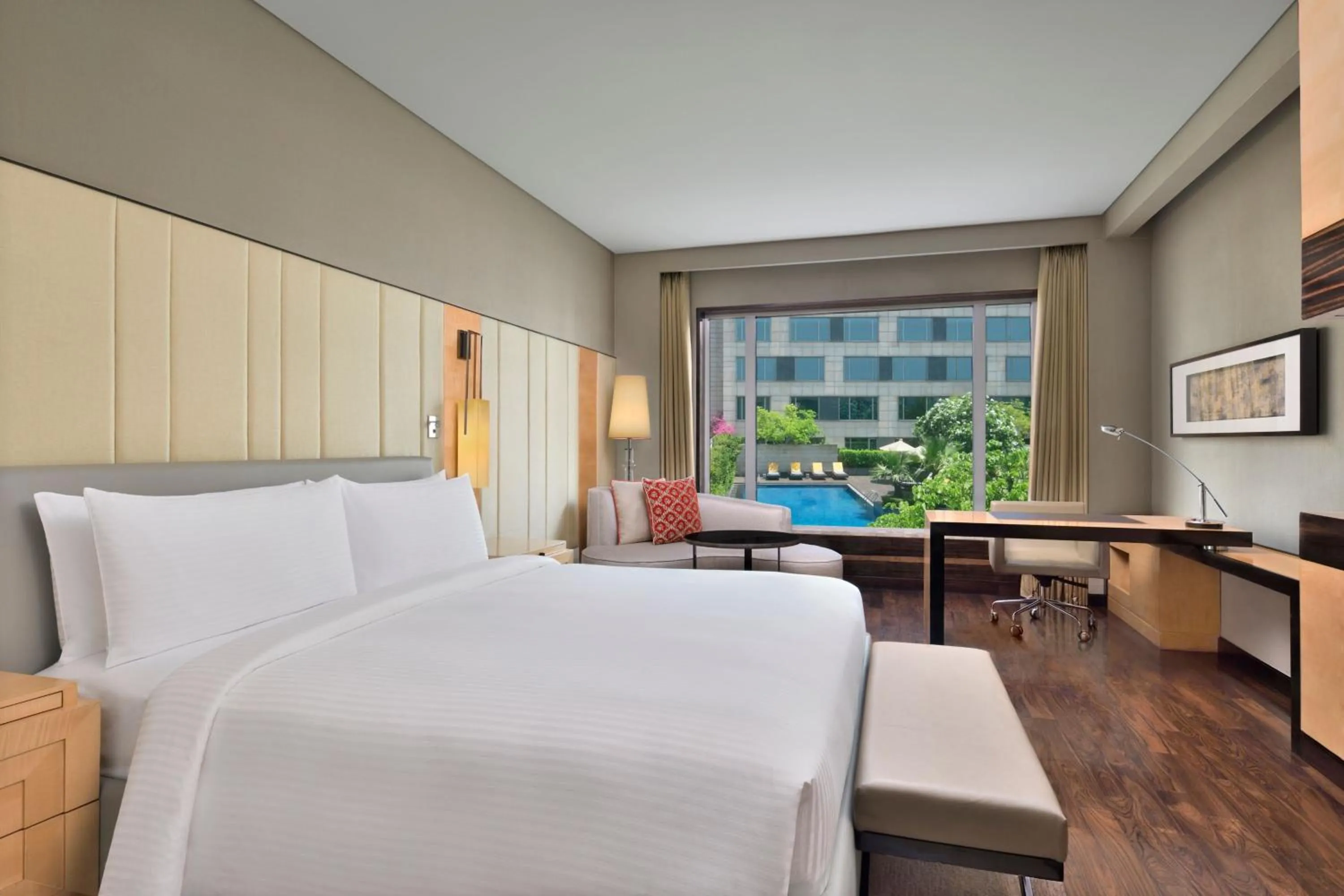 Photo of the whole room, Bed in JW Marriott Hotel New Delhi Aerocity