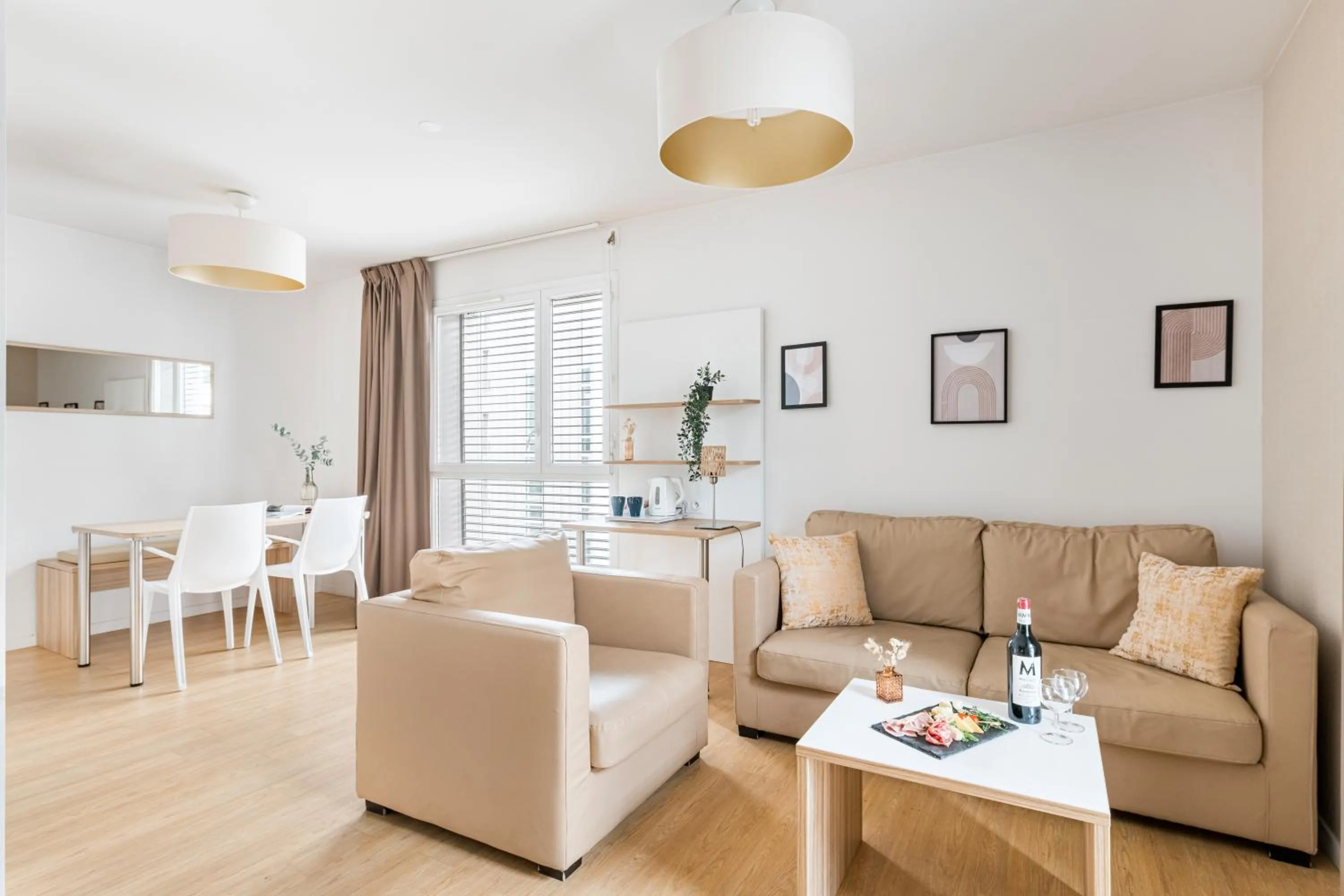 Living room in Appart hôtel Q7 Lodge Lyon 7