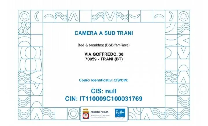 Floor Plan in B&B Camera a Sud Iris