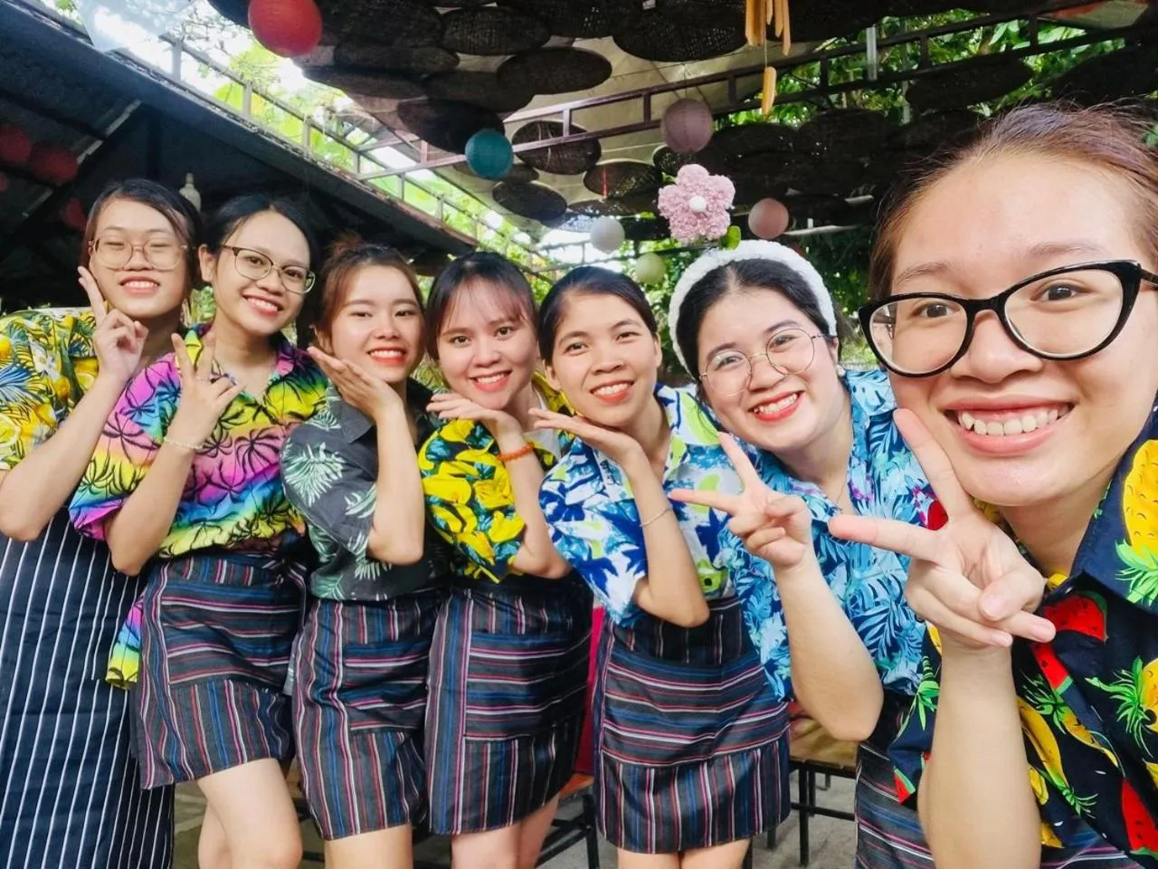 group of guests in Hue Lotus Homestay
