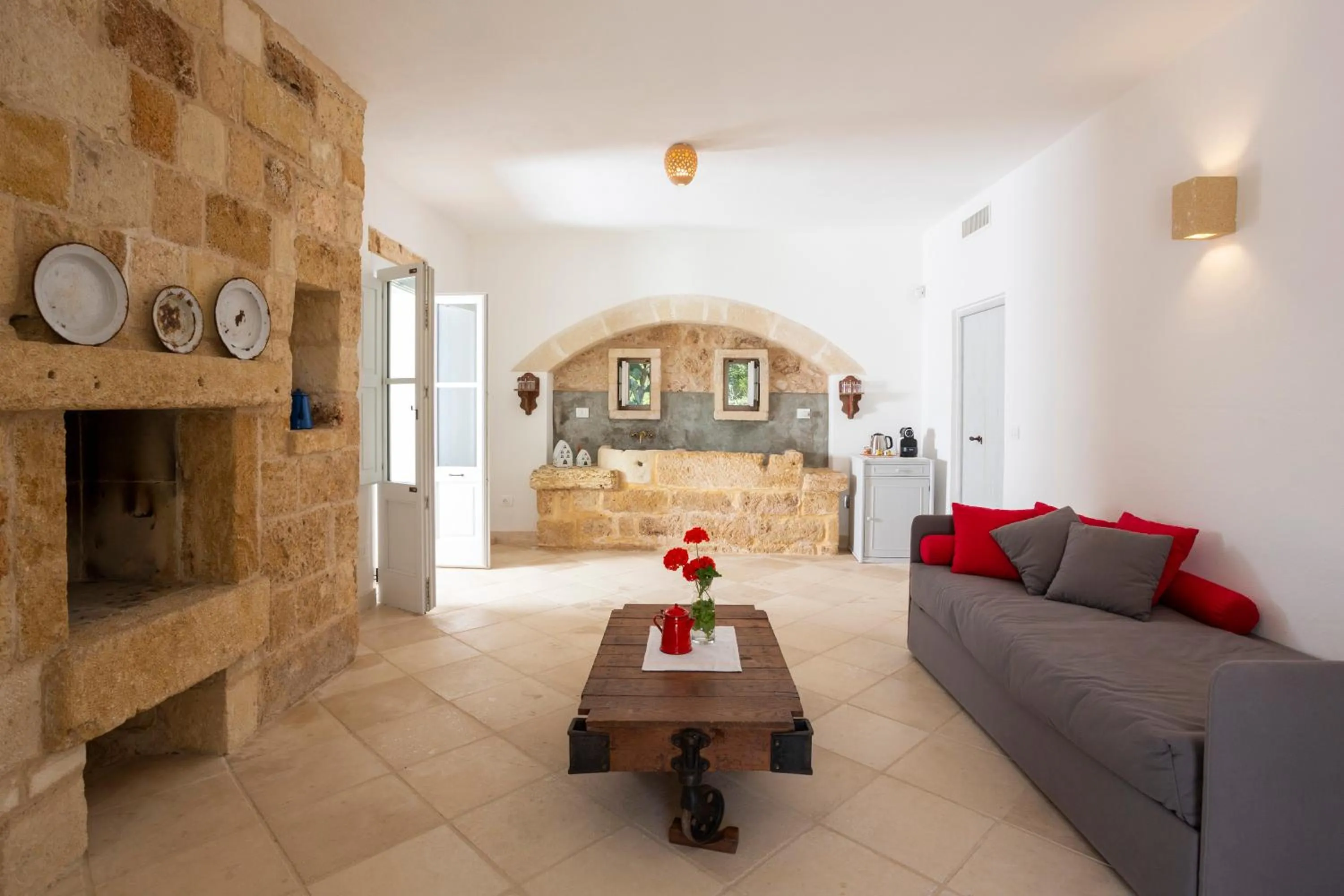 Living room in Masseria Borgo Mortella