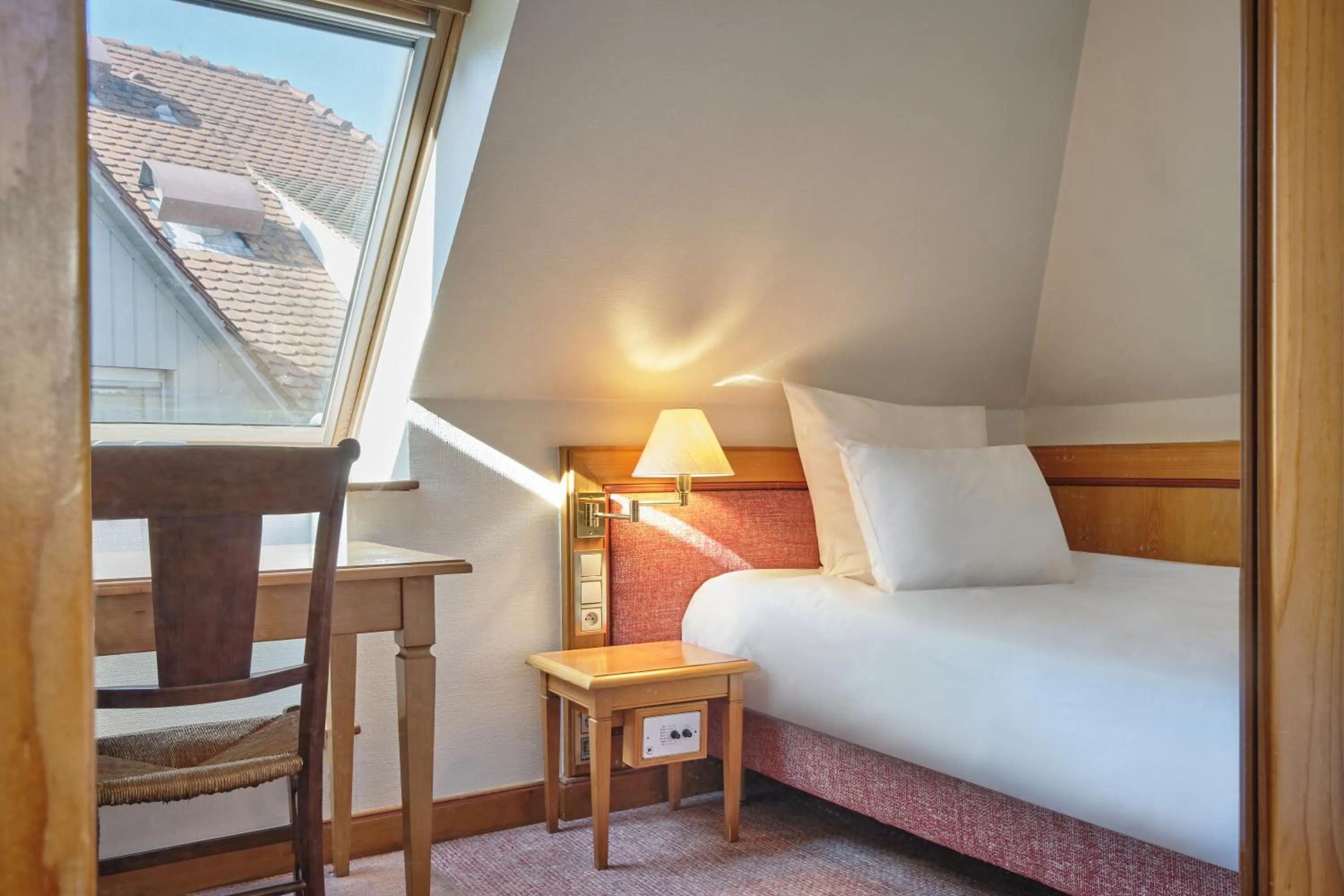 Bedroom, Bed in Hotel & Spa A la cour d'Alsace by HappyCulture