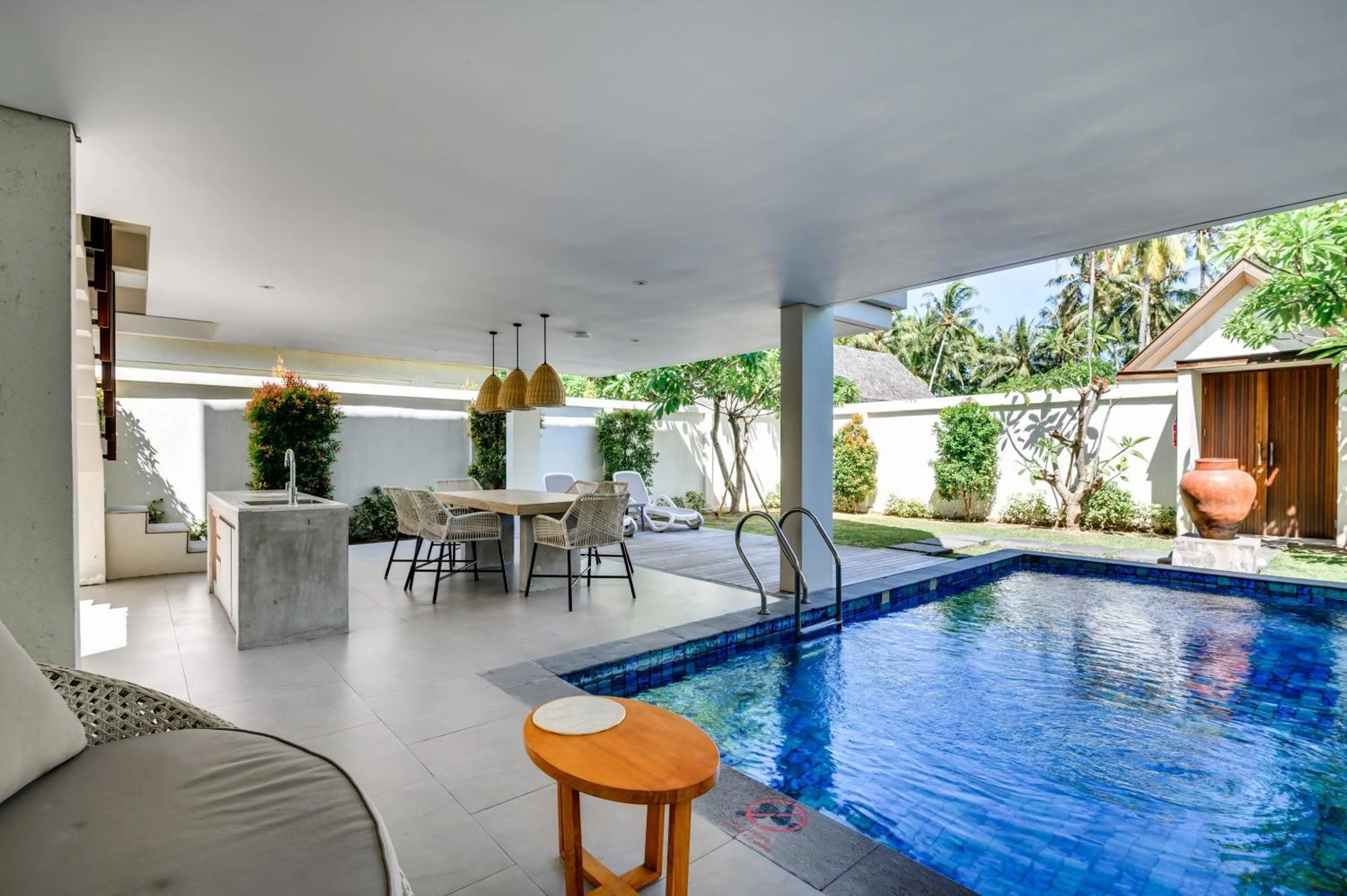 Garden view in The Kayana Beach Lombok