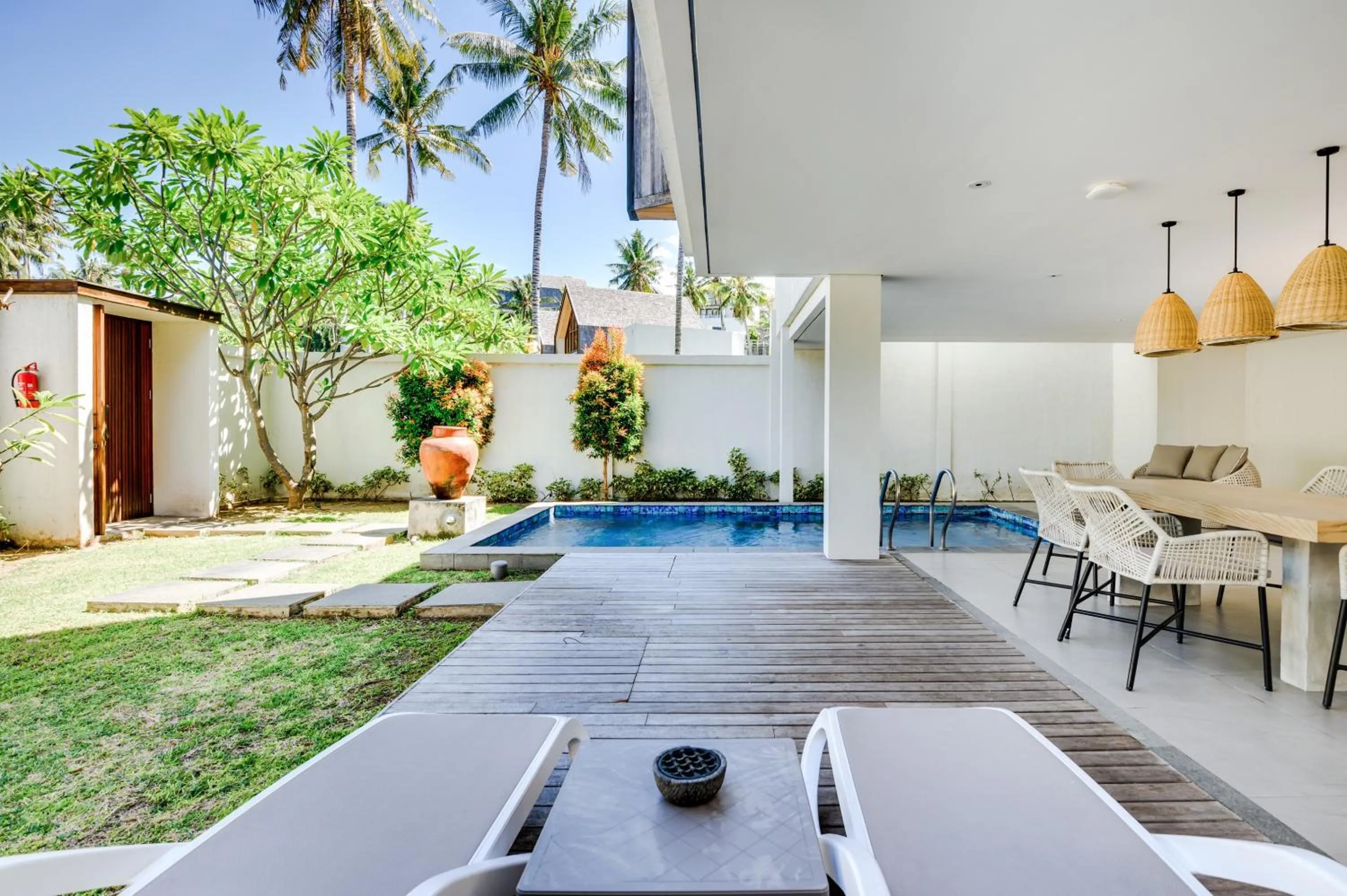 Garden view in The Kayana Beach Lombok