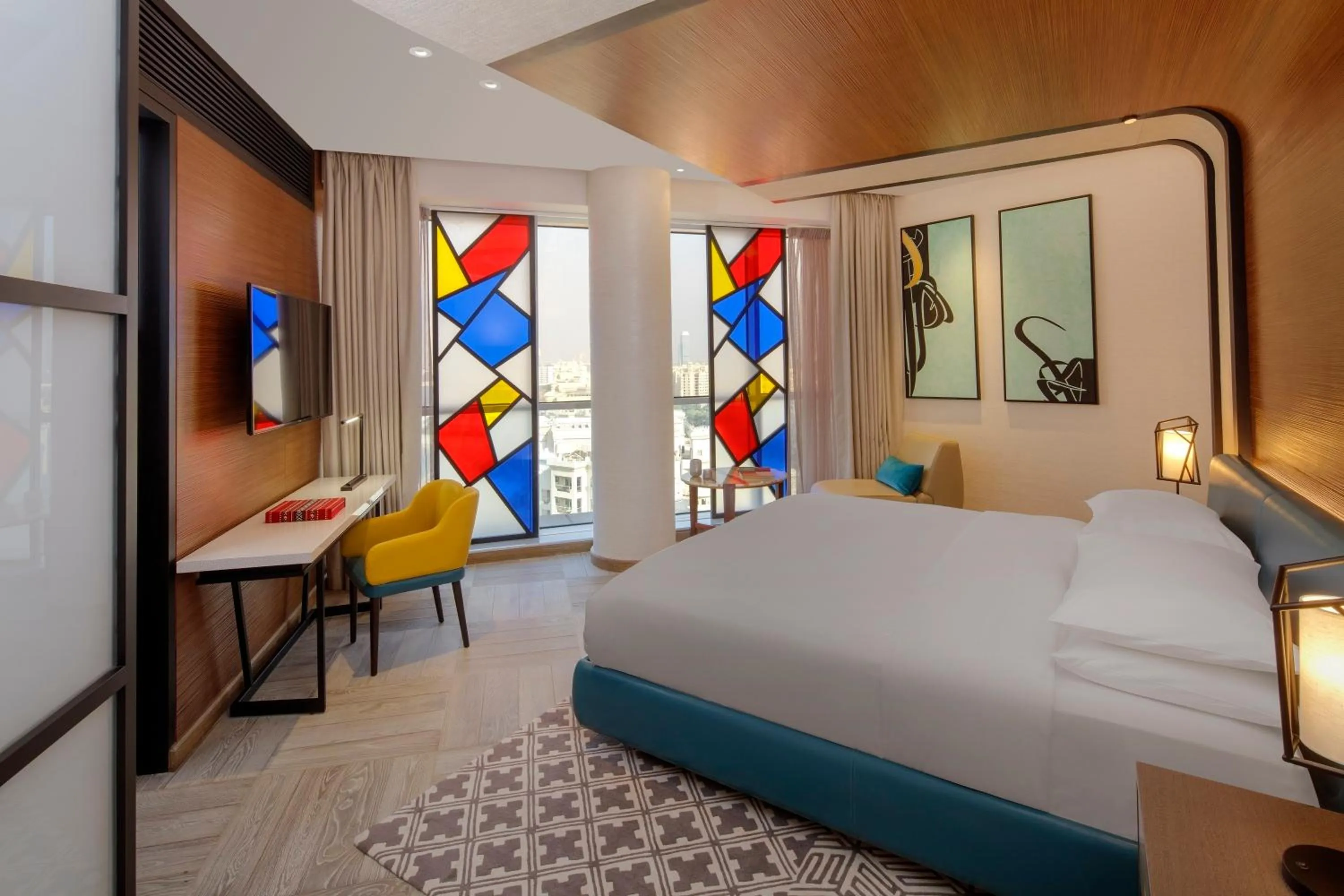 Bedroom, Bed in Andaz Dubai The Palm, By Hyatt