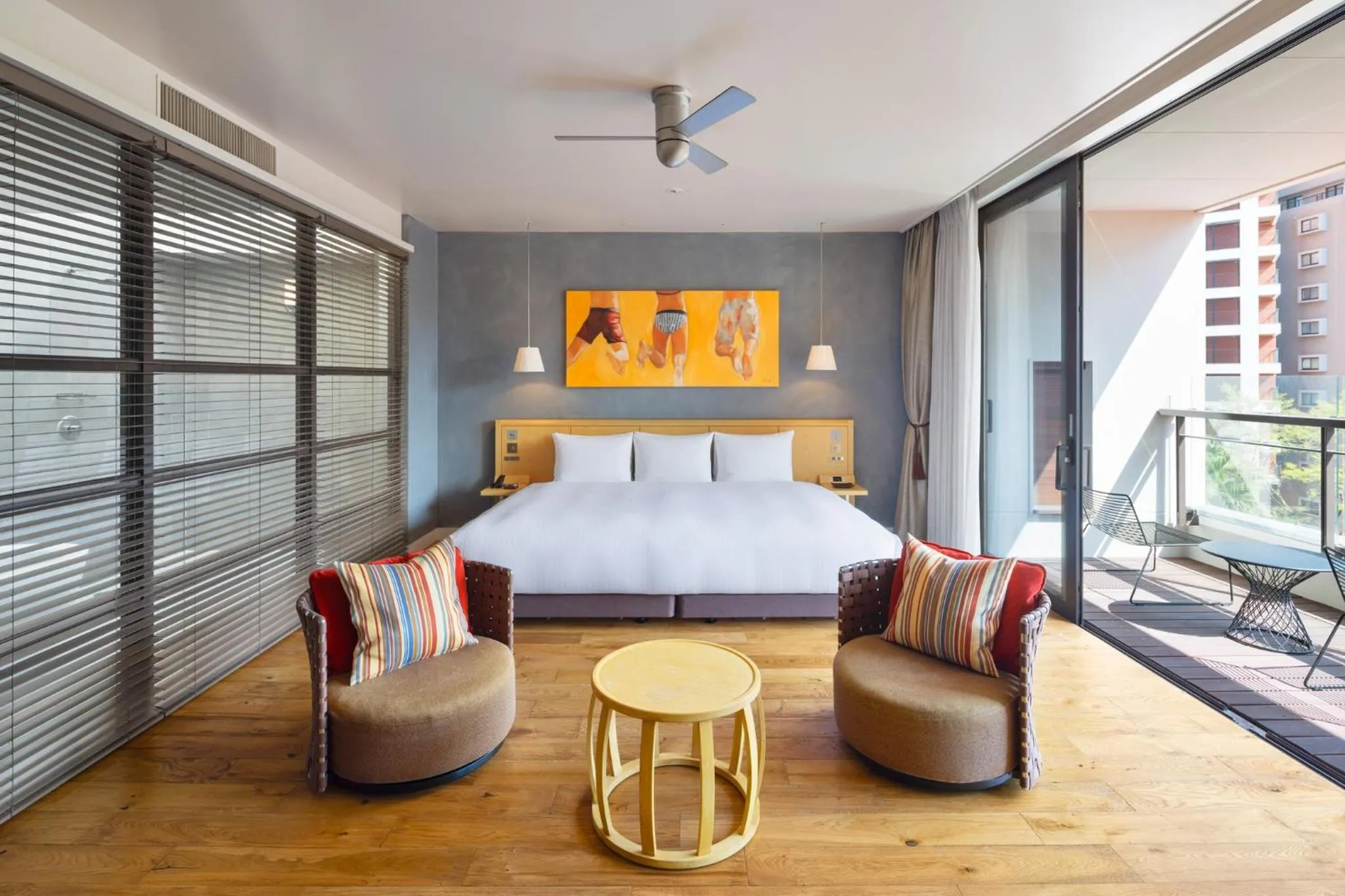 Living room, Bed in With The Style Fukuoka