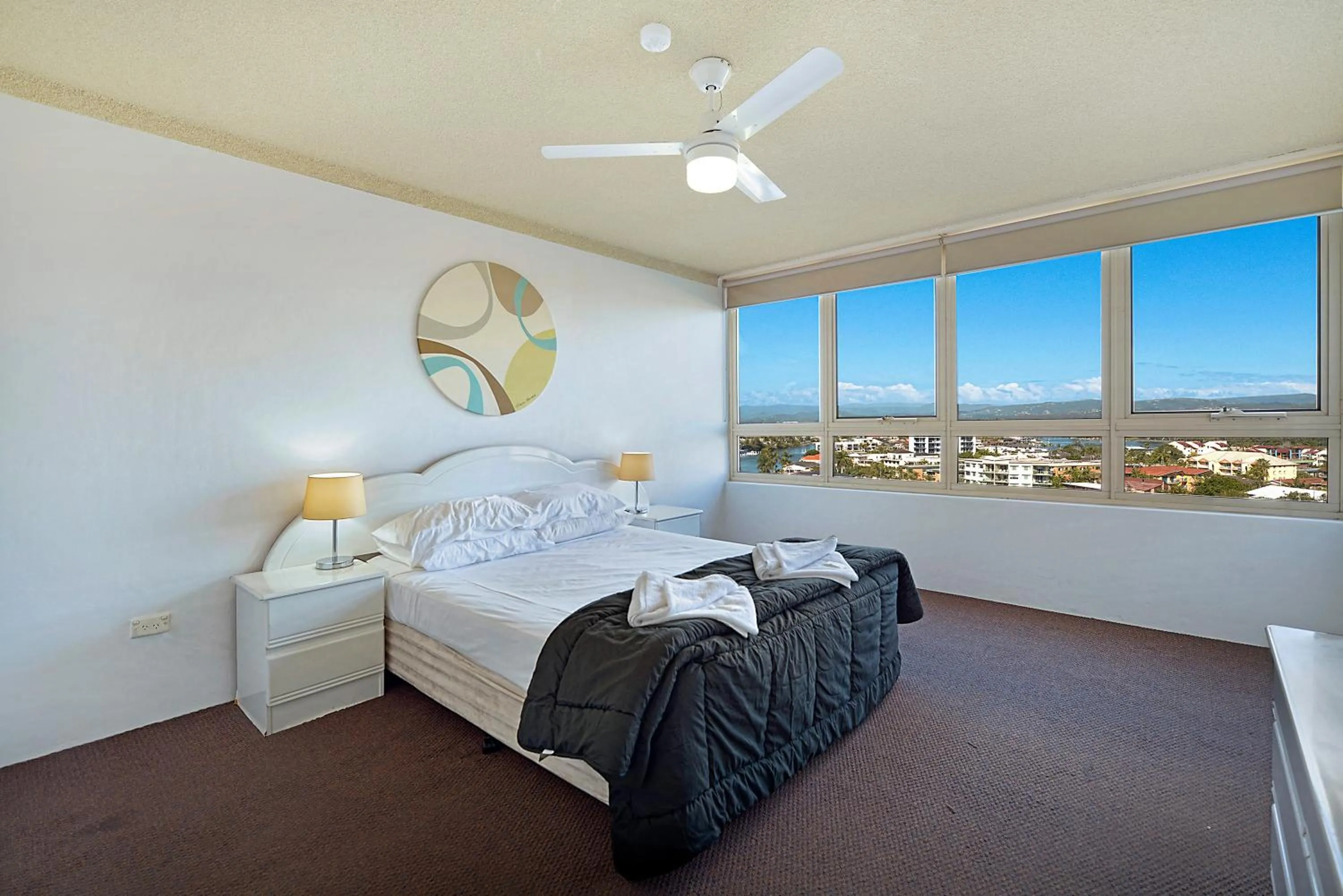Bedroom, Bed in Condor Apartments by Gold Coast Premium