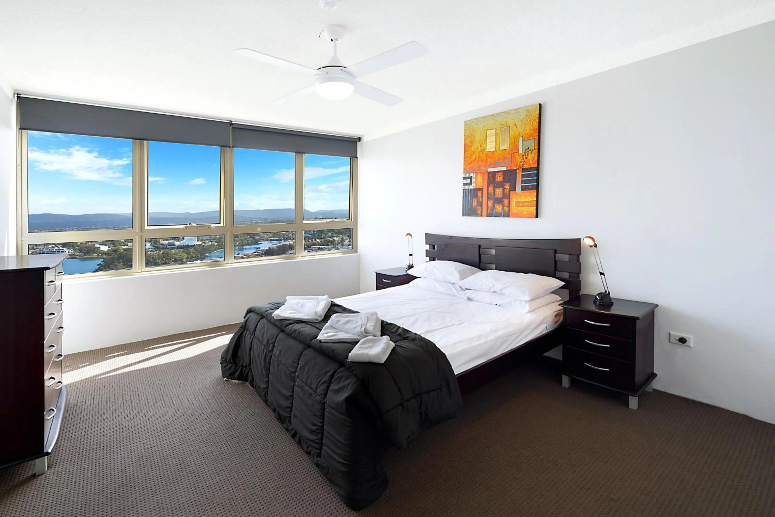 Bedroom, Bed in Condor Apartments by Gold Coast Premium