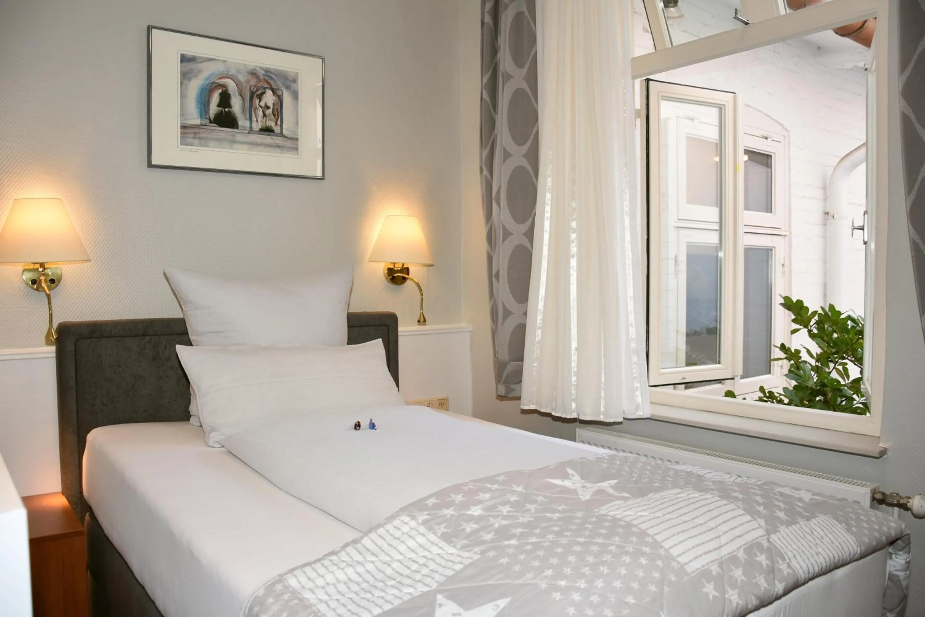 Bed in Hotel Stadt Hamburg