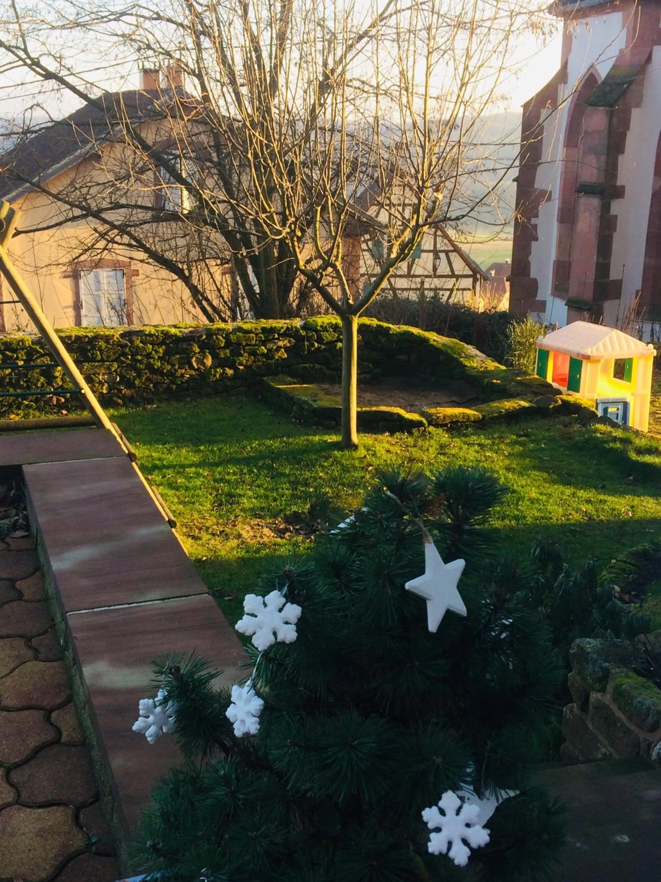 Garden view in Gîte L'Instant Durable