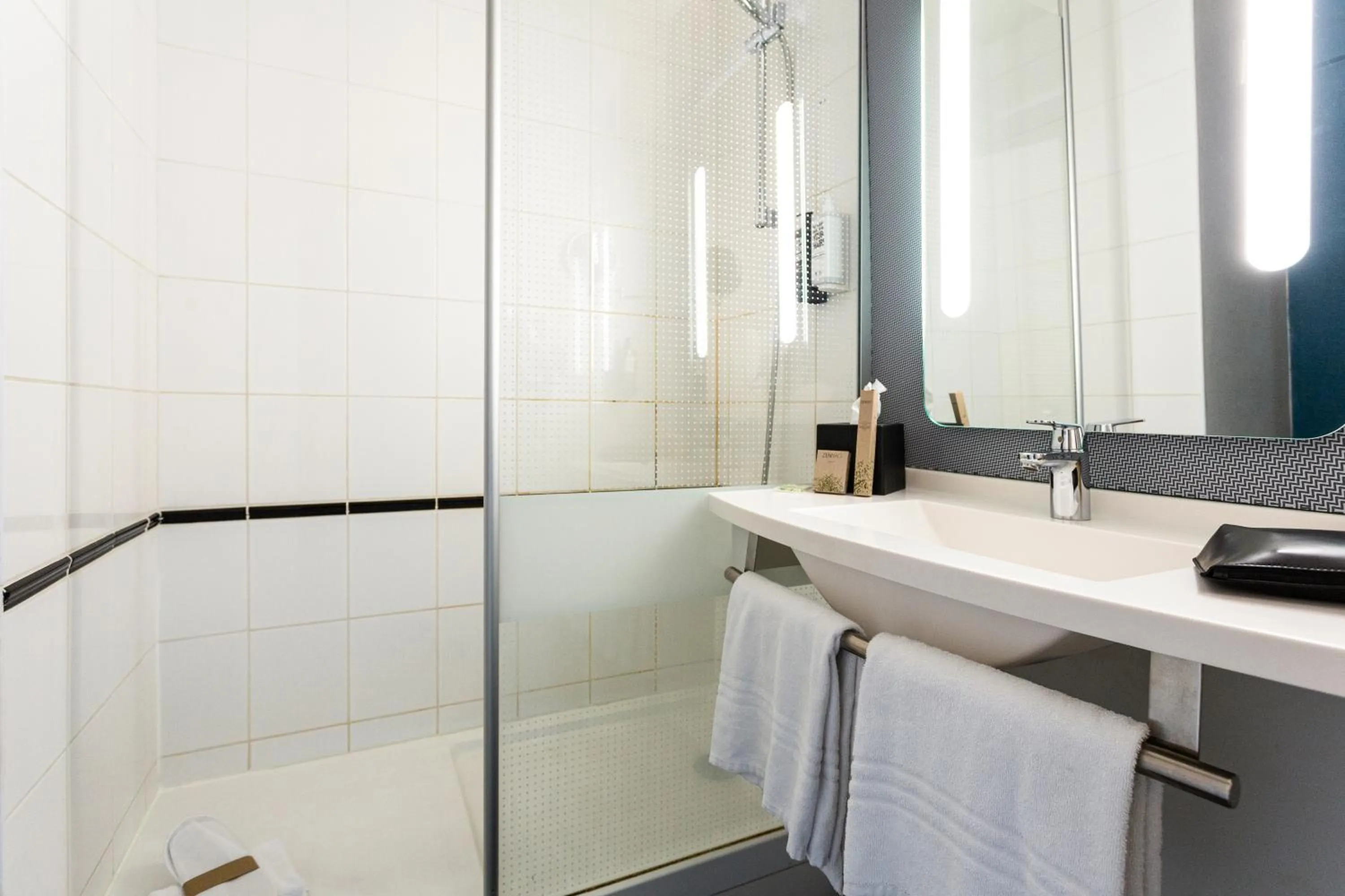 Shower in ibis Bordeaux Pessac Route des Vins