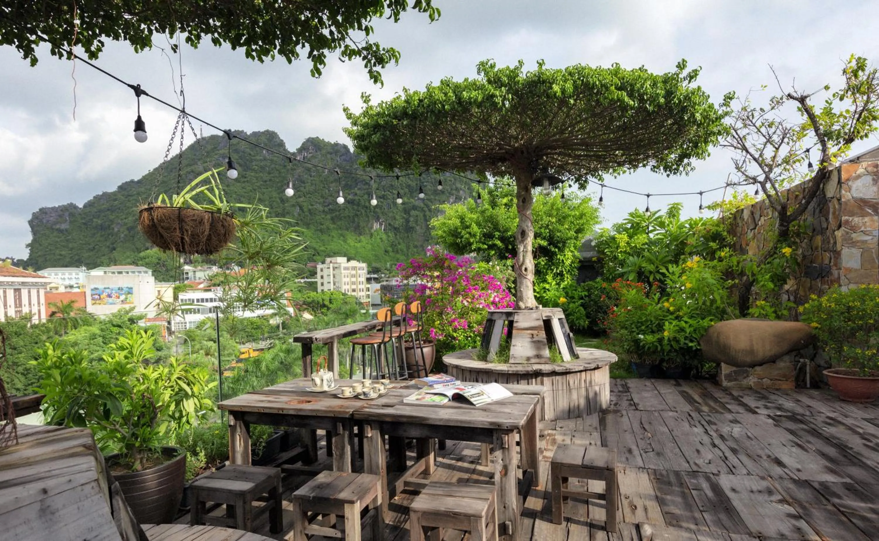 Patio in Draha Halong Hotel - Serenity, Charm and Nature - Preferred by Western Travelers