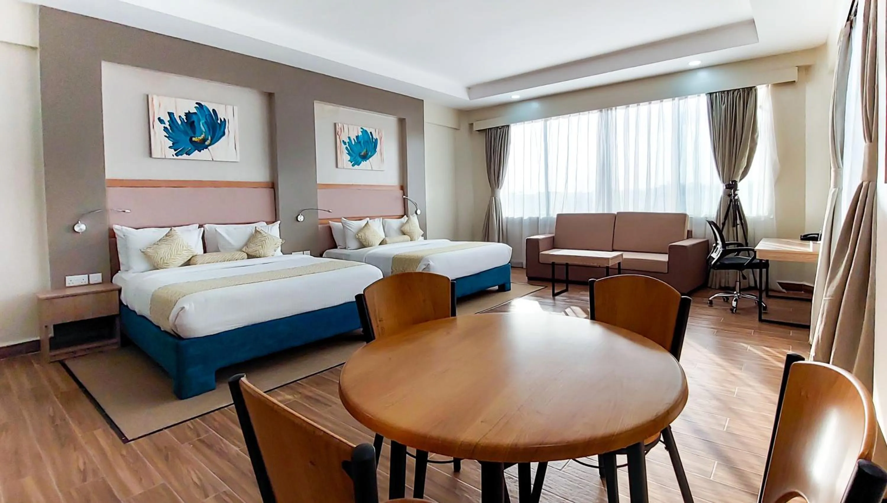 Bed in PrideInn Plaza Nairobi Airport