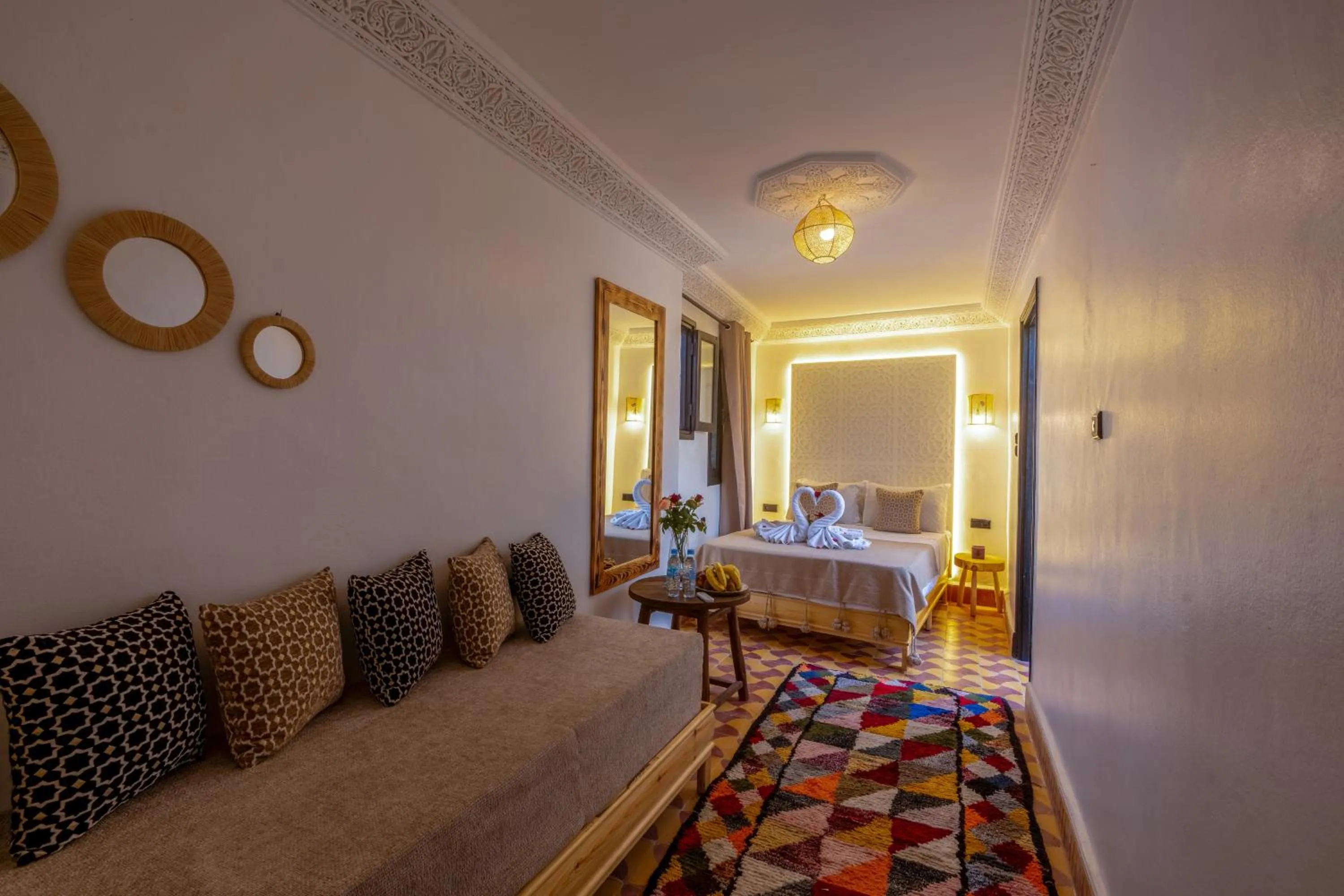 Bed in Riad des remparts Marrakech