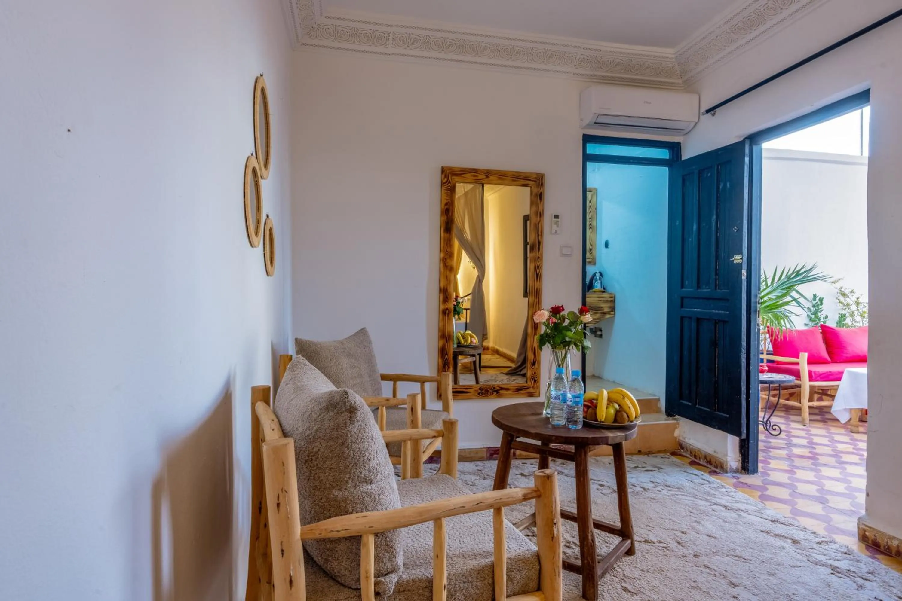 Seating area in Riad des remparts Marrakech