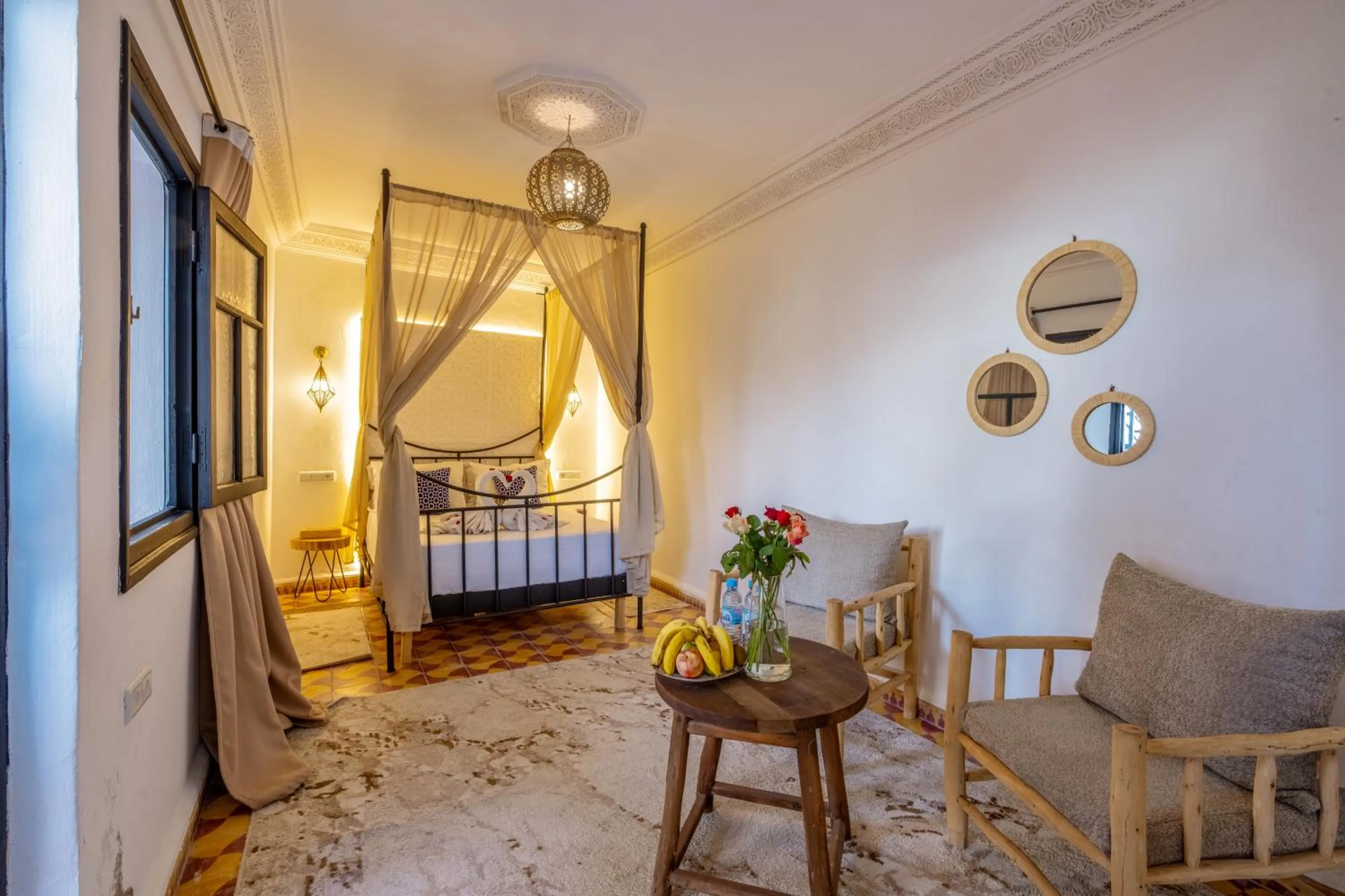 Bed in Riad des remparts Marrakech