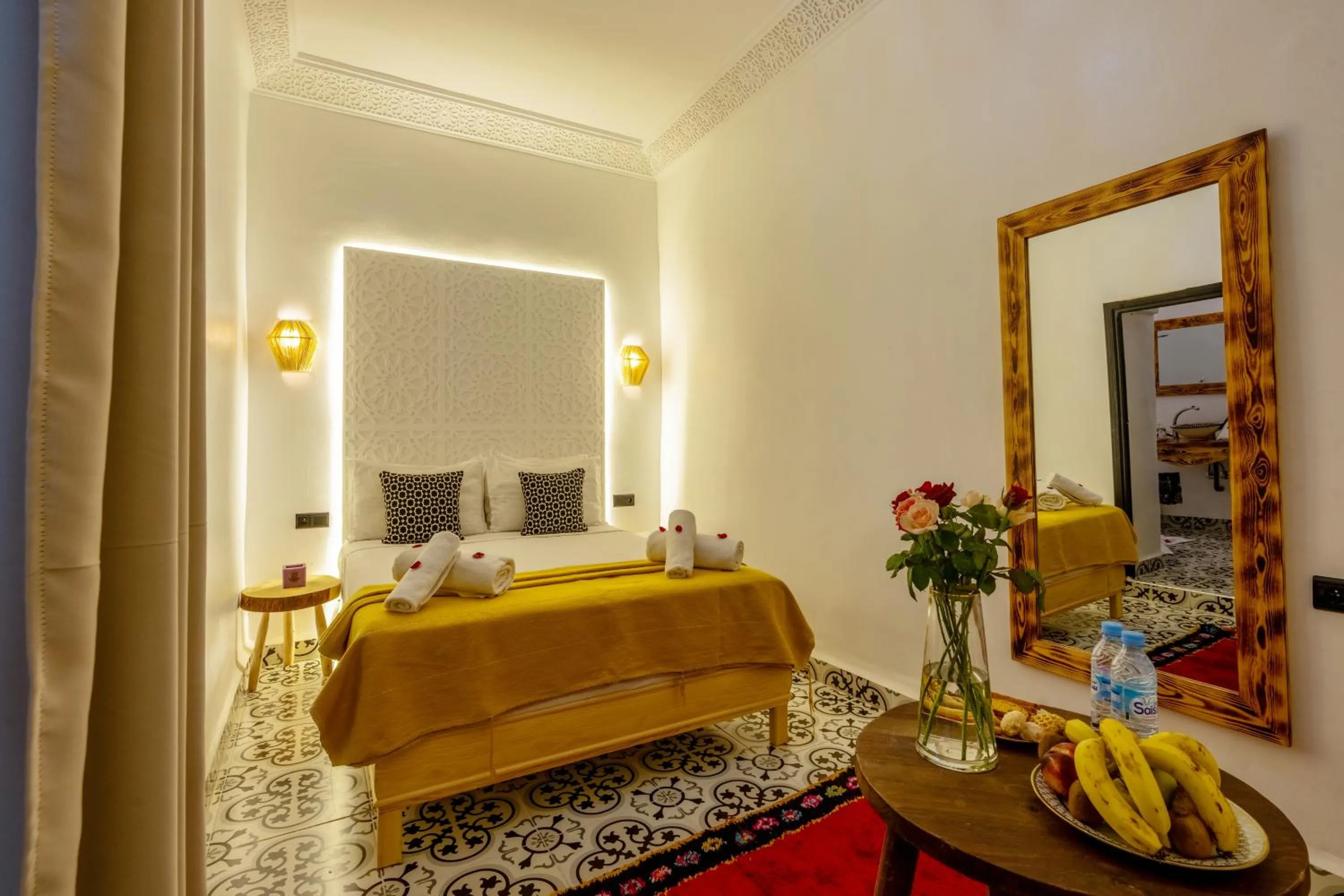 Bed in Riad des remparts Marrakech