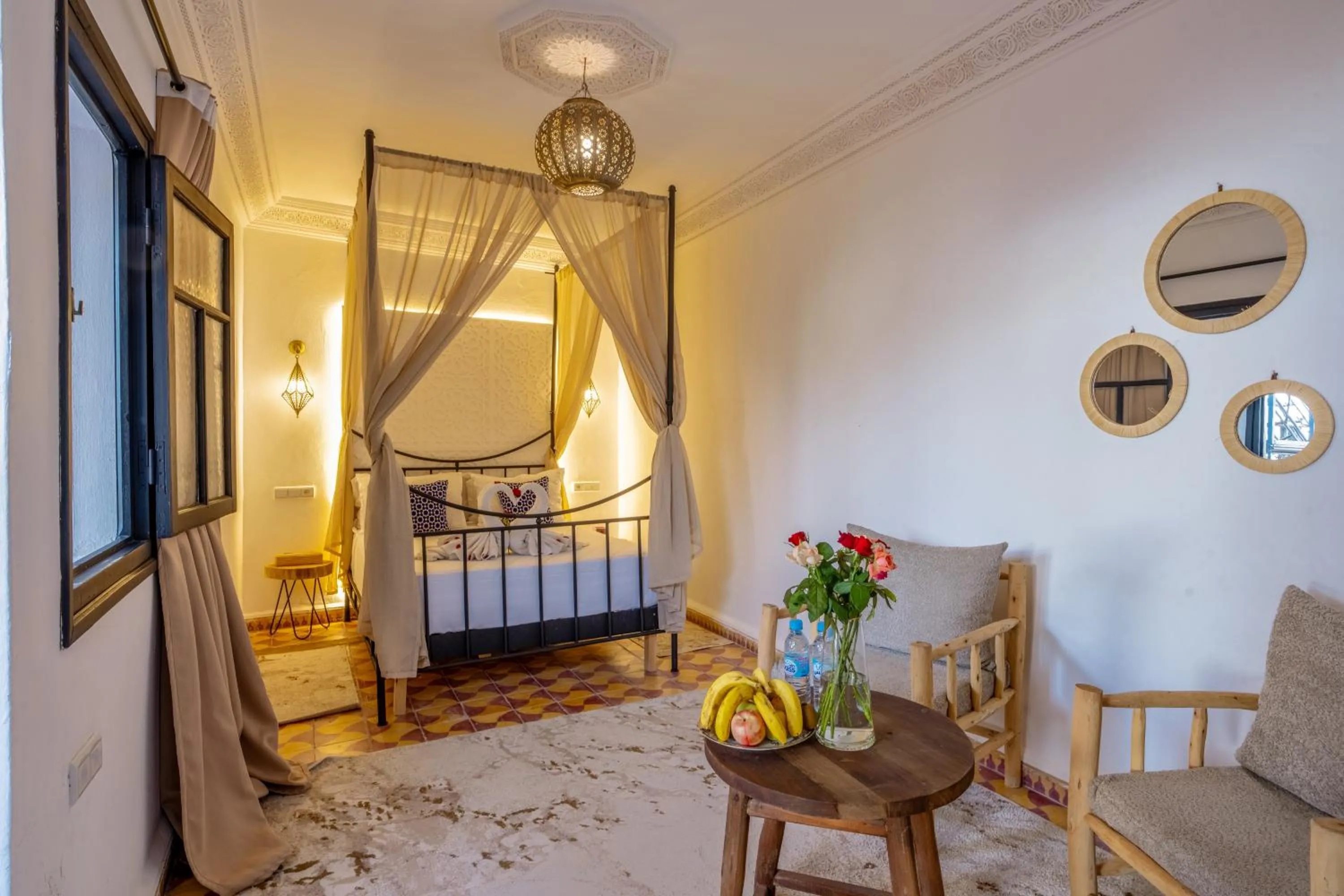 Bed in Riad des remparts Marrakech