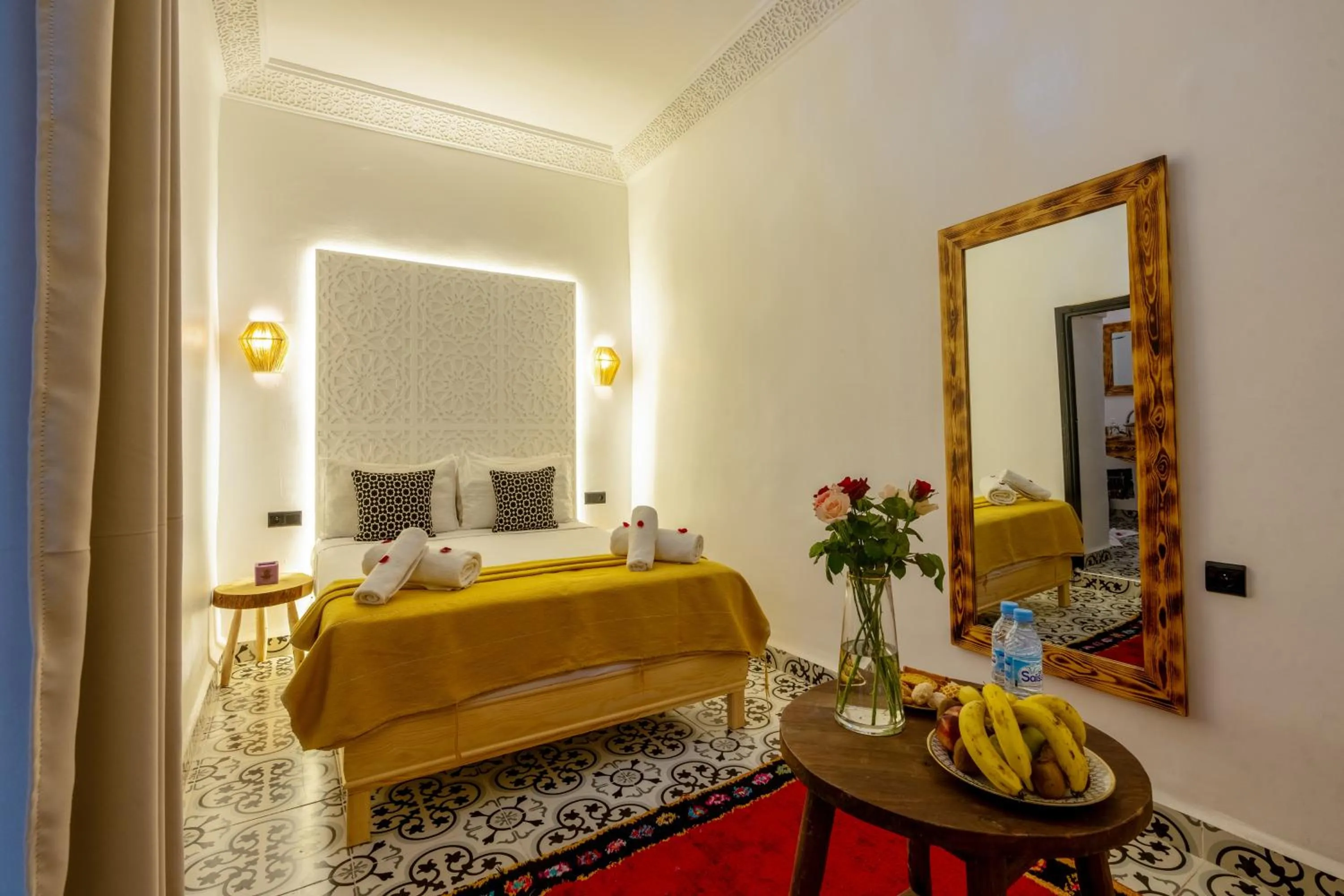 Bed in Riad des remparts Marrakech