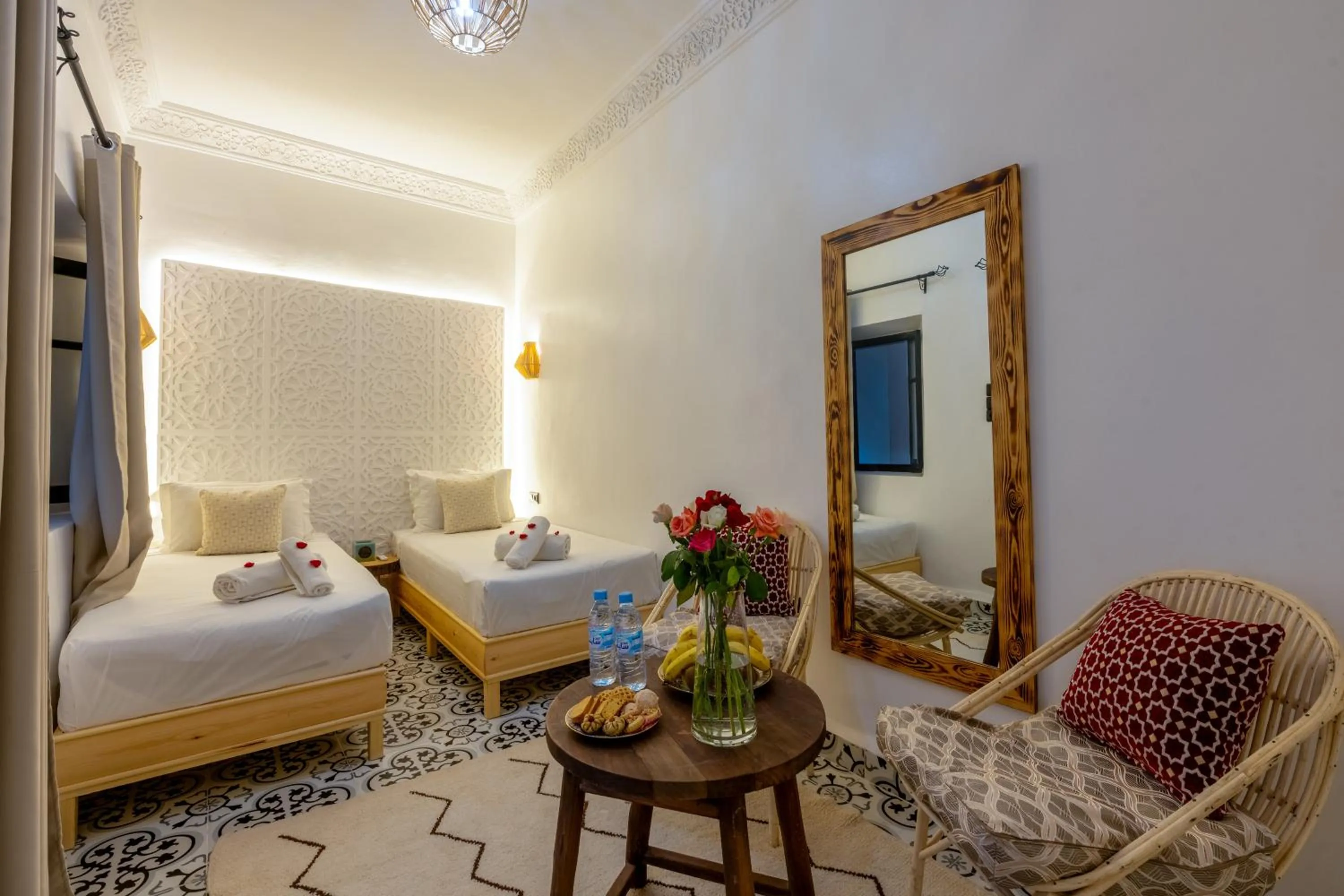 Bed in Riad des remparts Marrakech