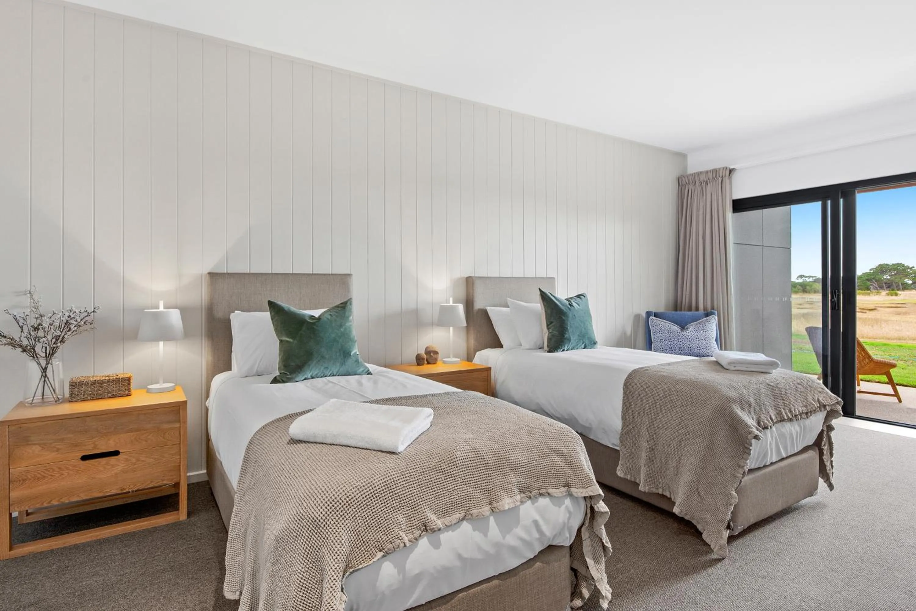 Bed in 13th Beach Golf Lodges