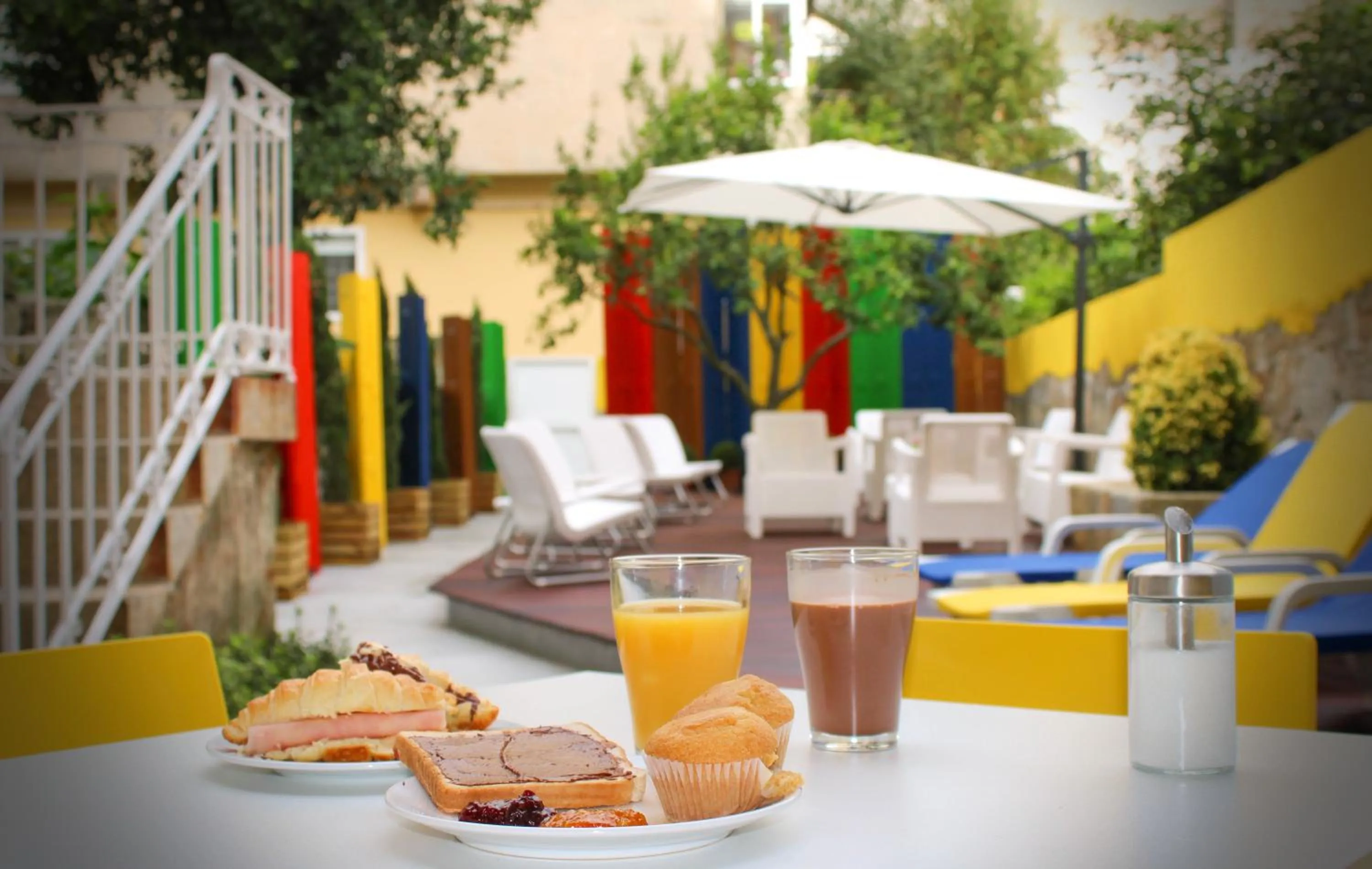 Patio in By Doors Hostel